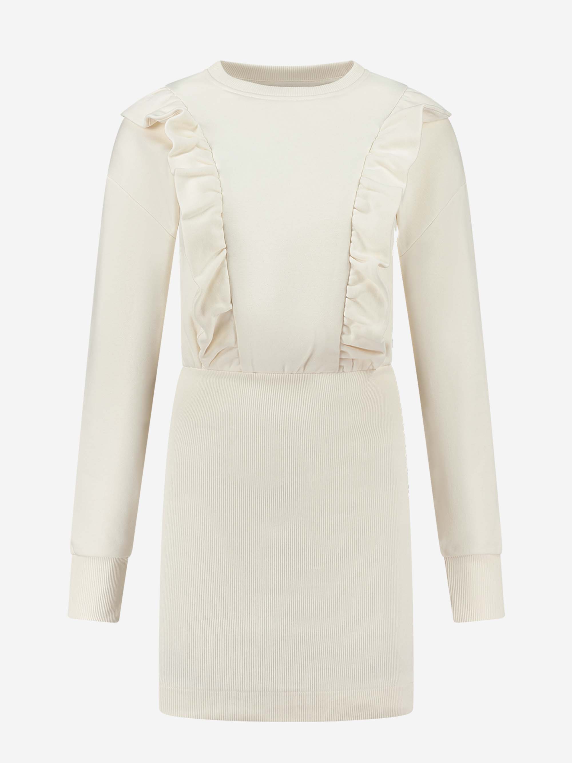 Fitted sweatjurk met ruches