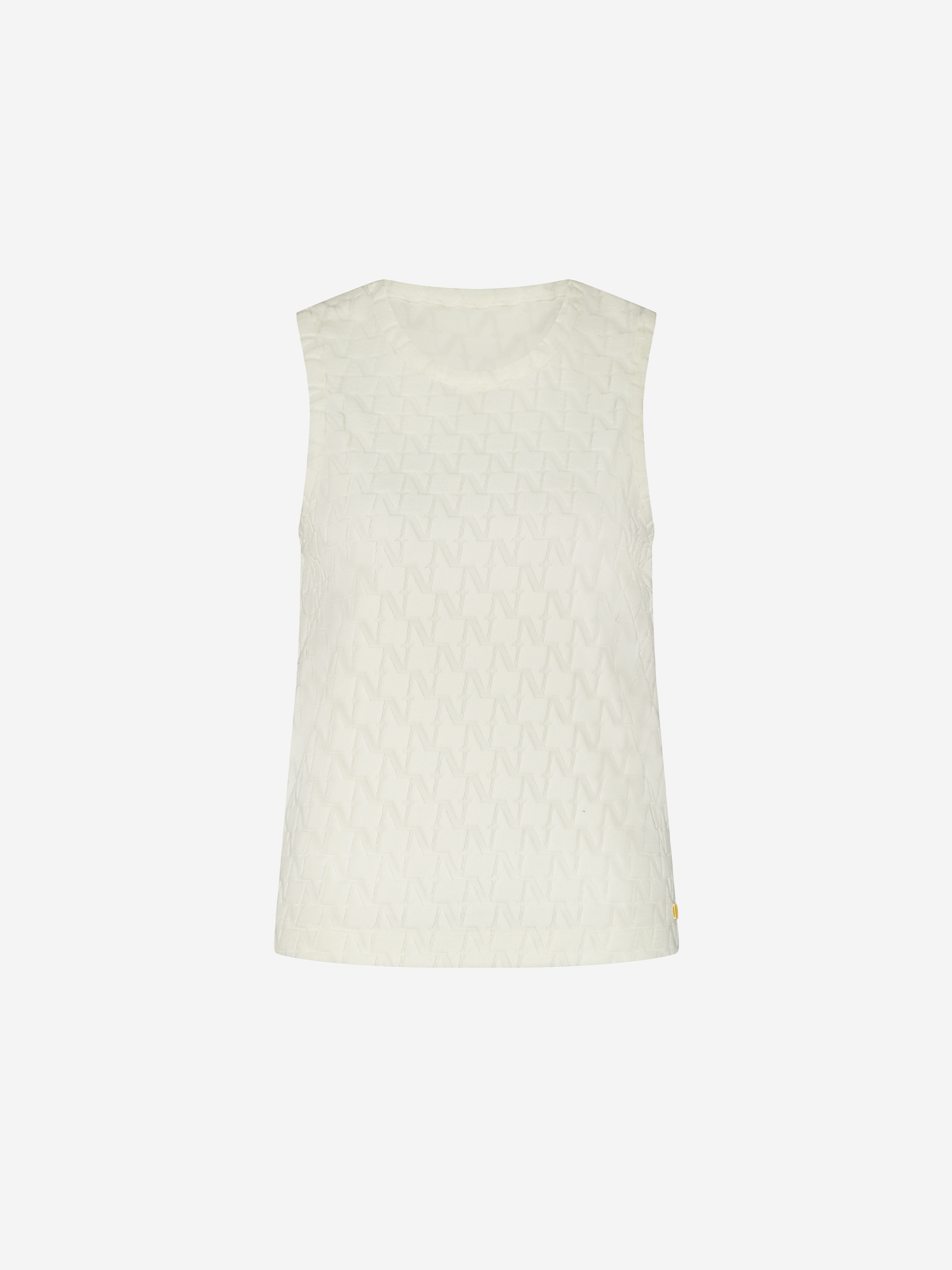 Zachte top met logo patroon