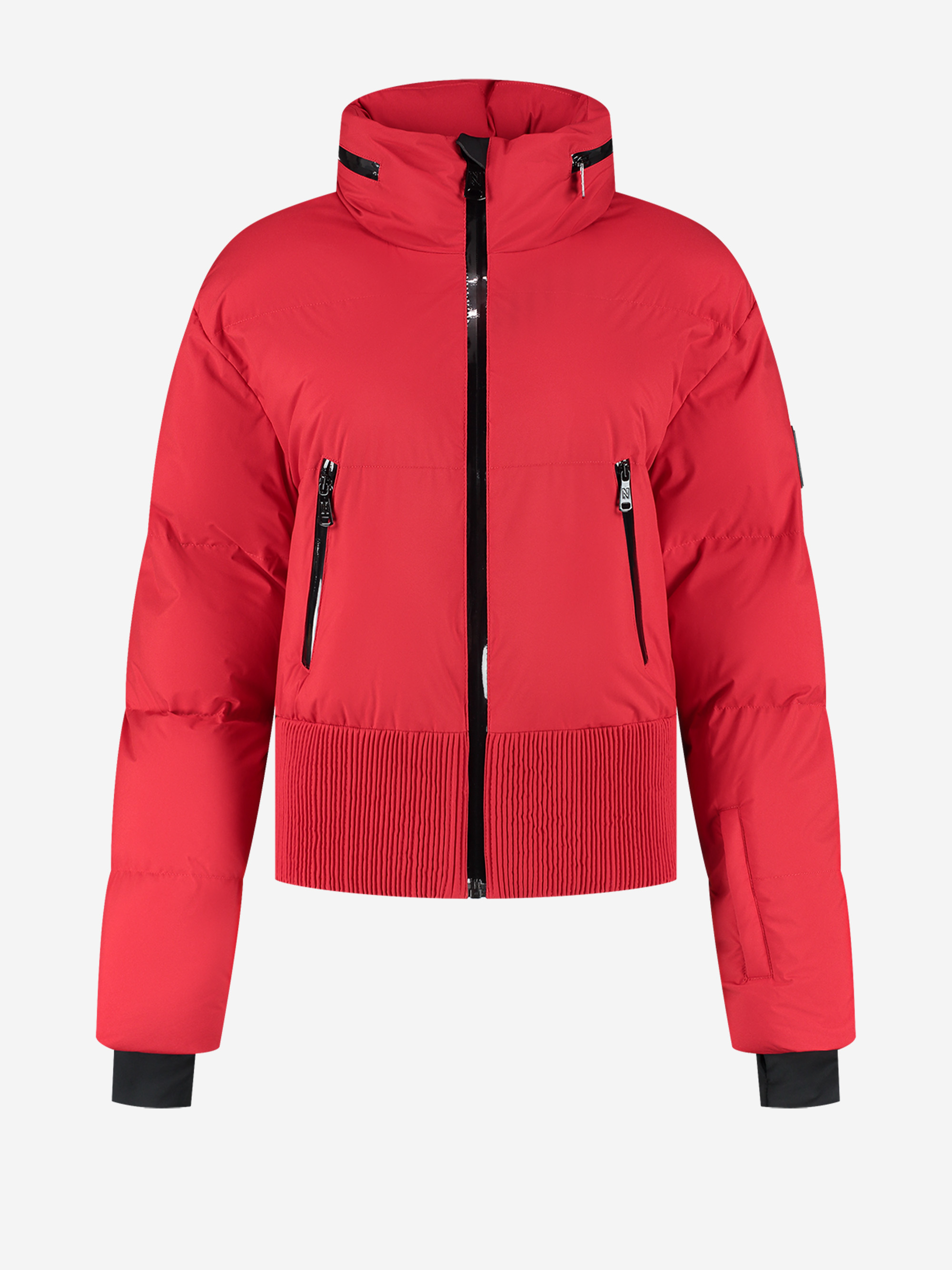 Ski jas met uitvouwbare capuchon en sneeuwvangers 