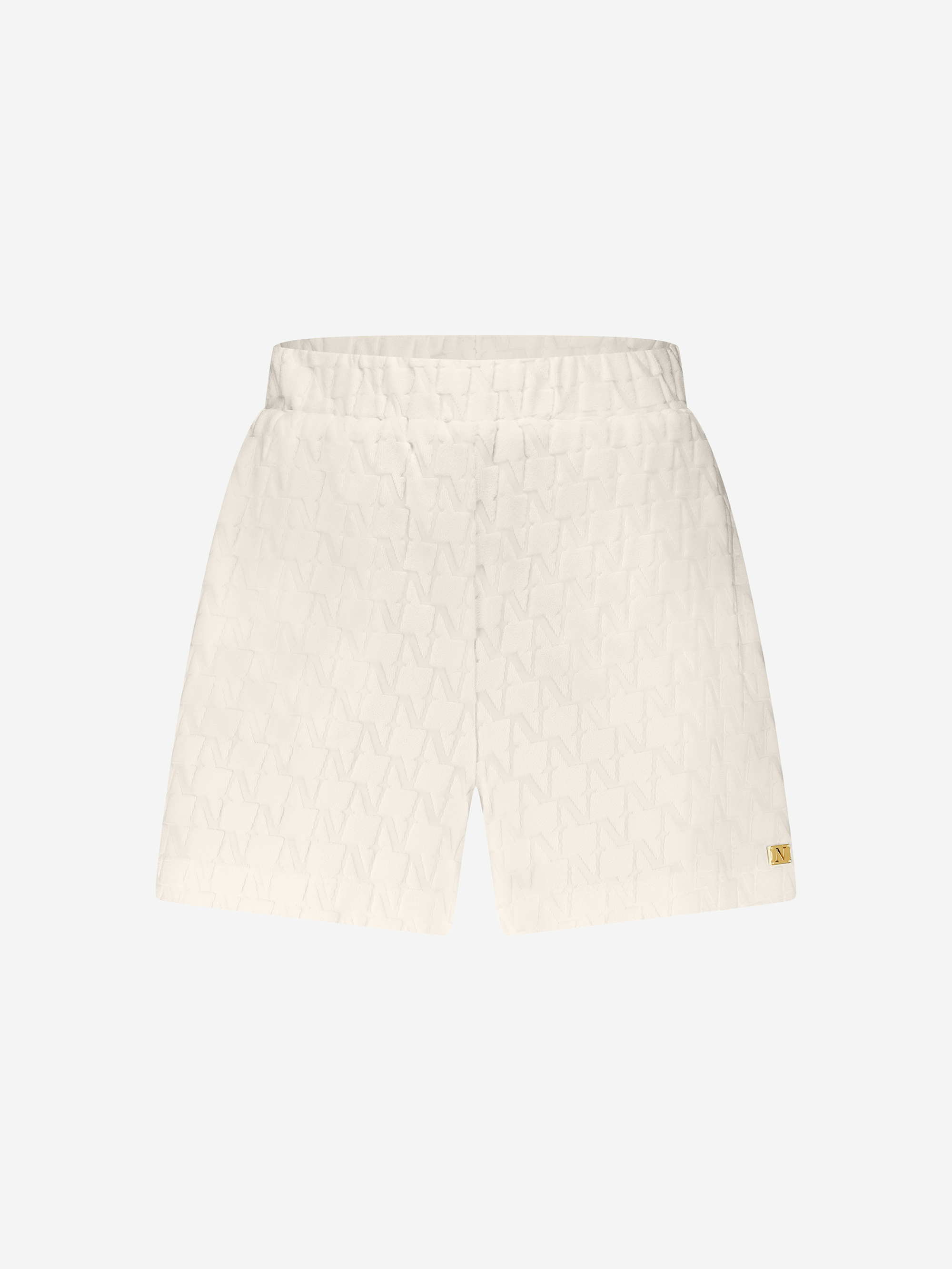 Sweatshort met logo patroon