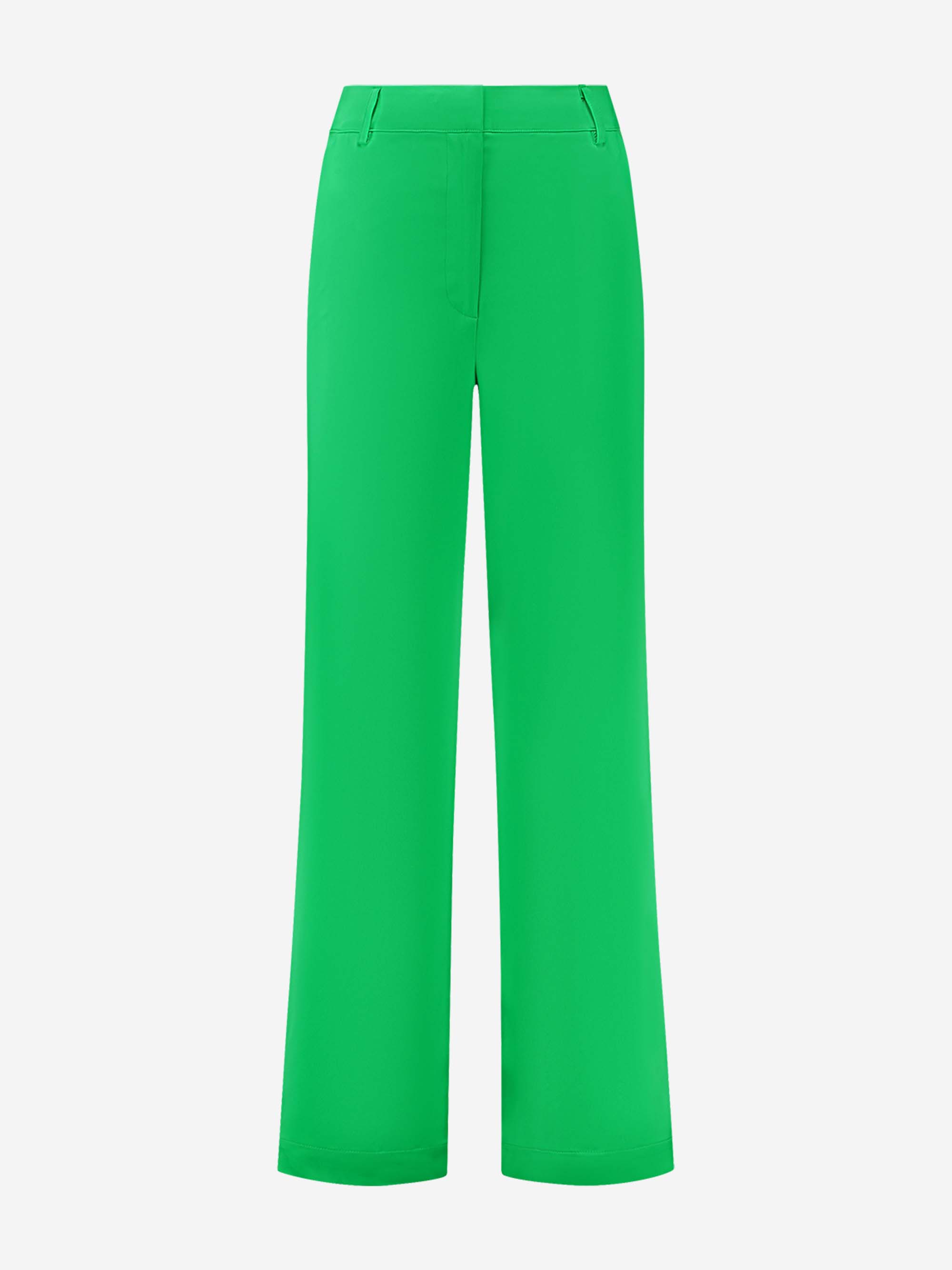 High rise satin look pants with straight fit