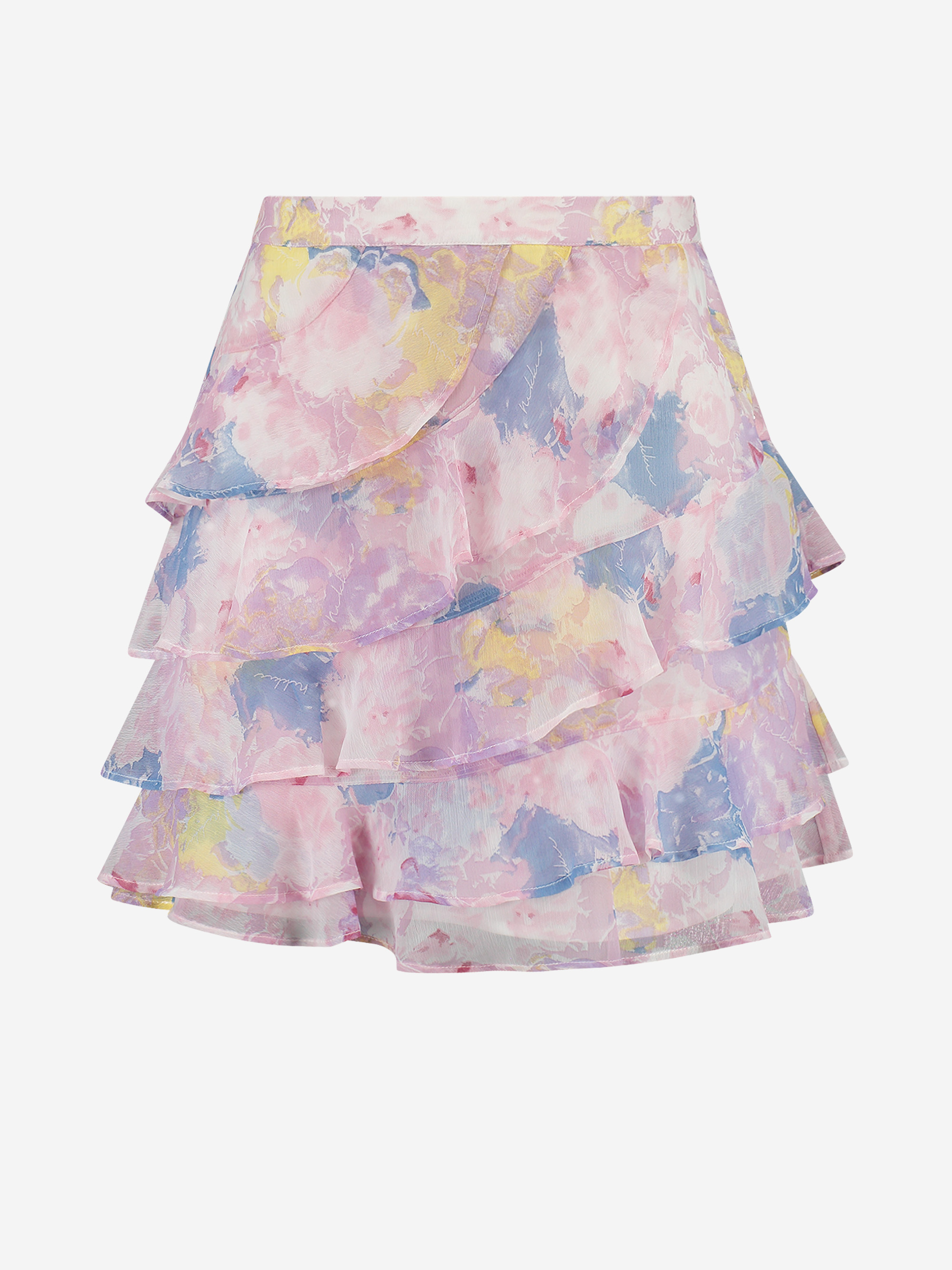 Mid rise rok met bloemenprint 