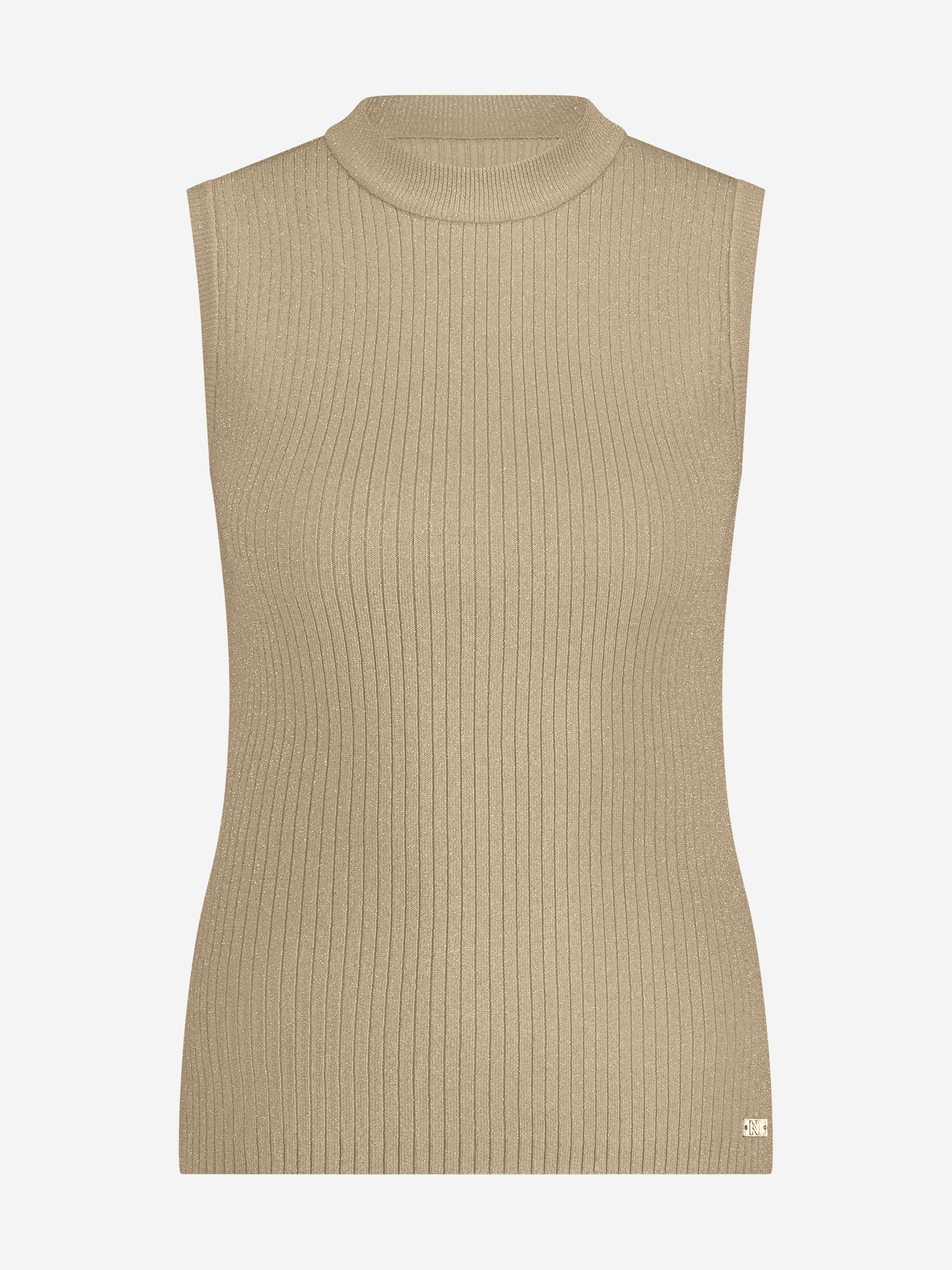 Aansluitende tank top met glitters