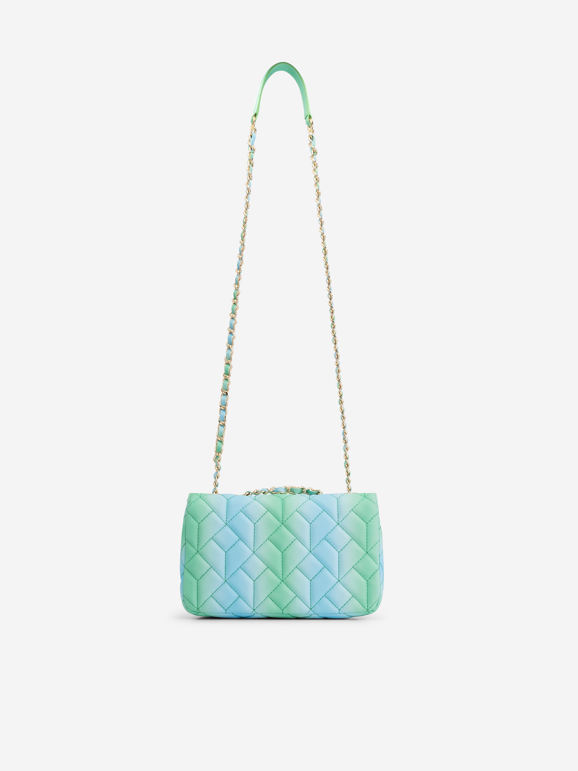 Quilted shoulder bag with chain