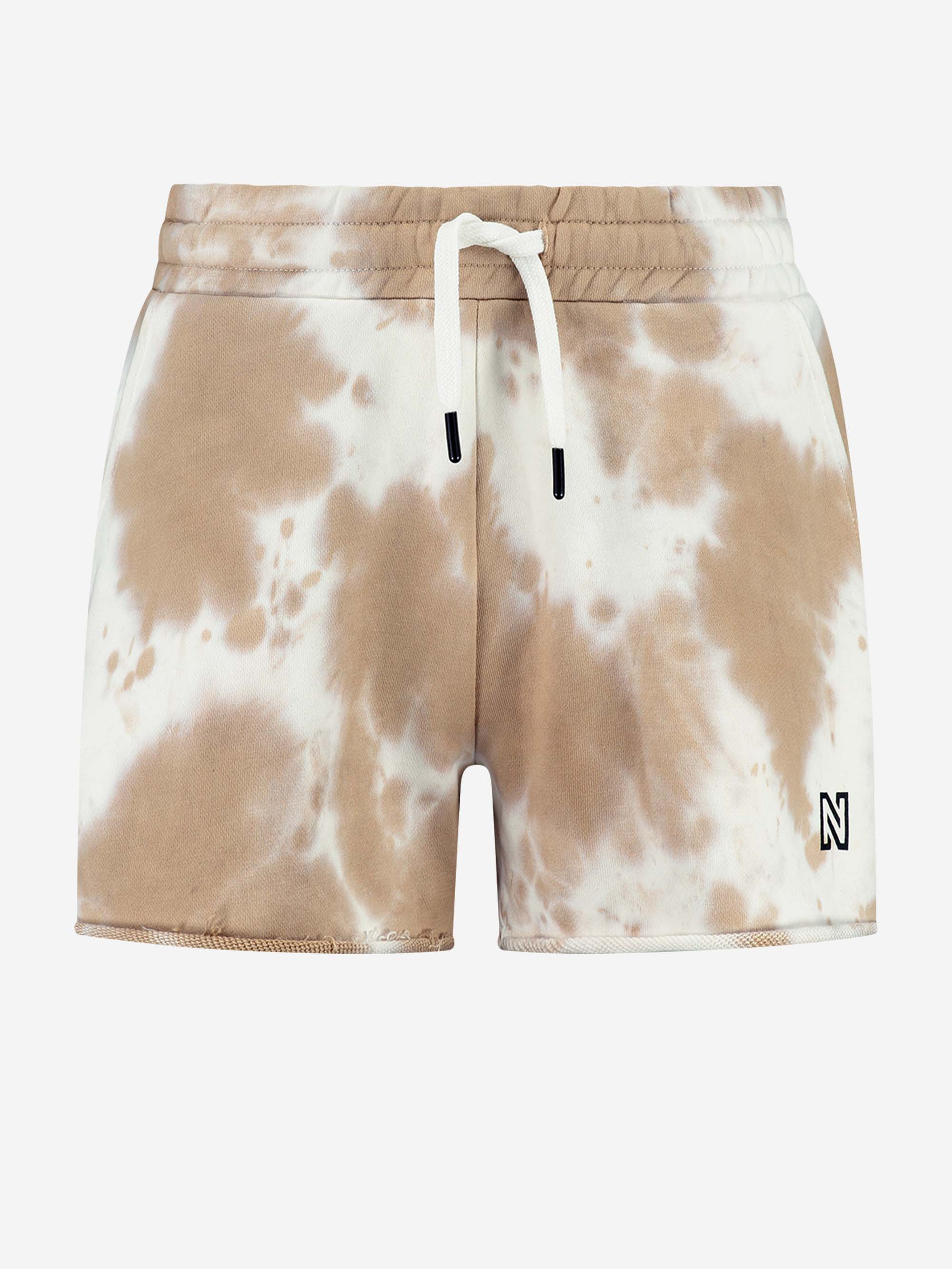 Mid Rise shorts met tie dye print