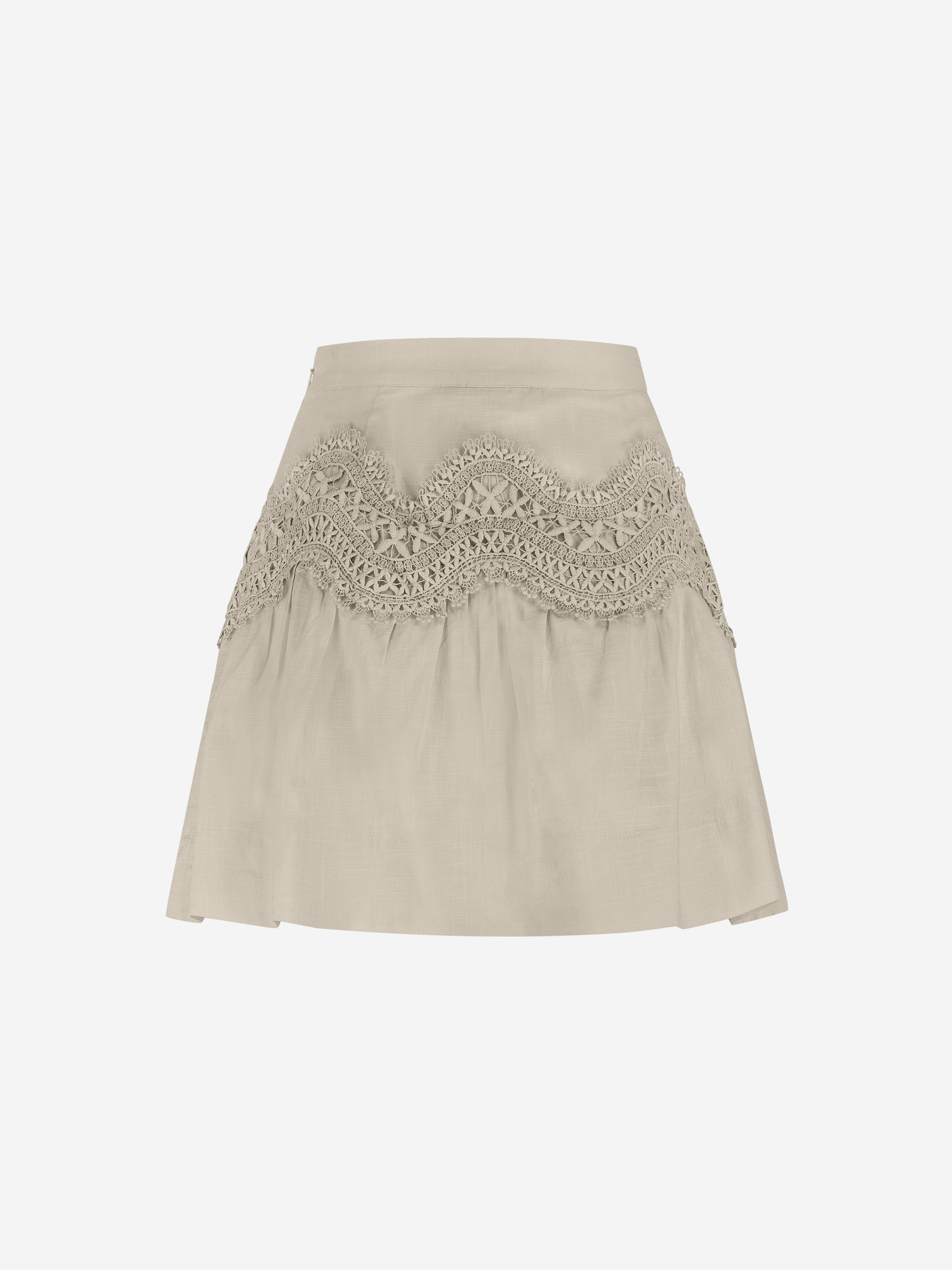 A-lijn rok met broderie anglaise