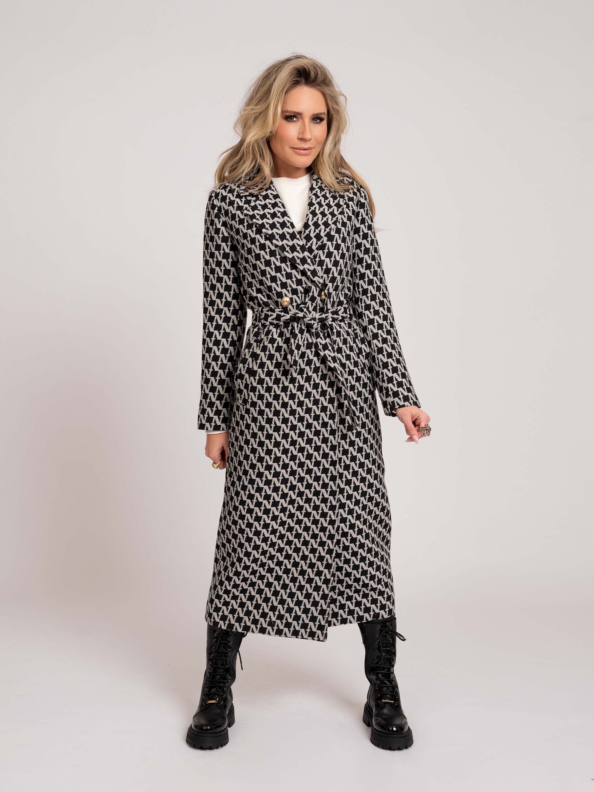 Long coat with Tweed N monogram
