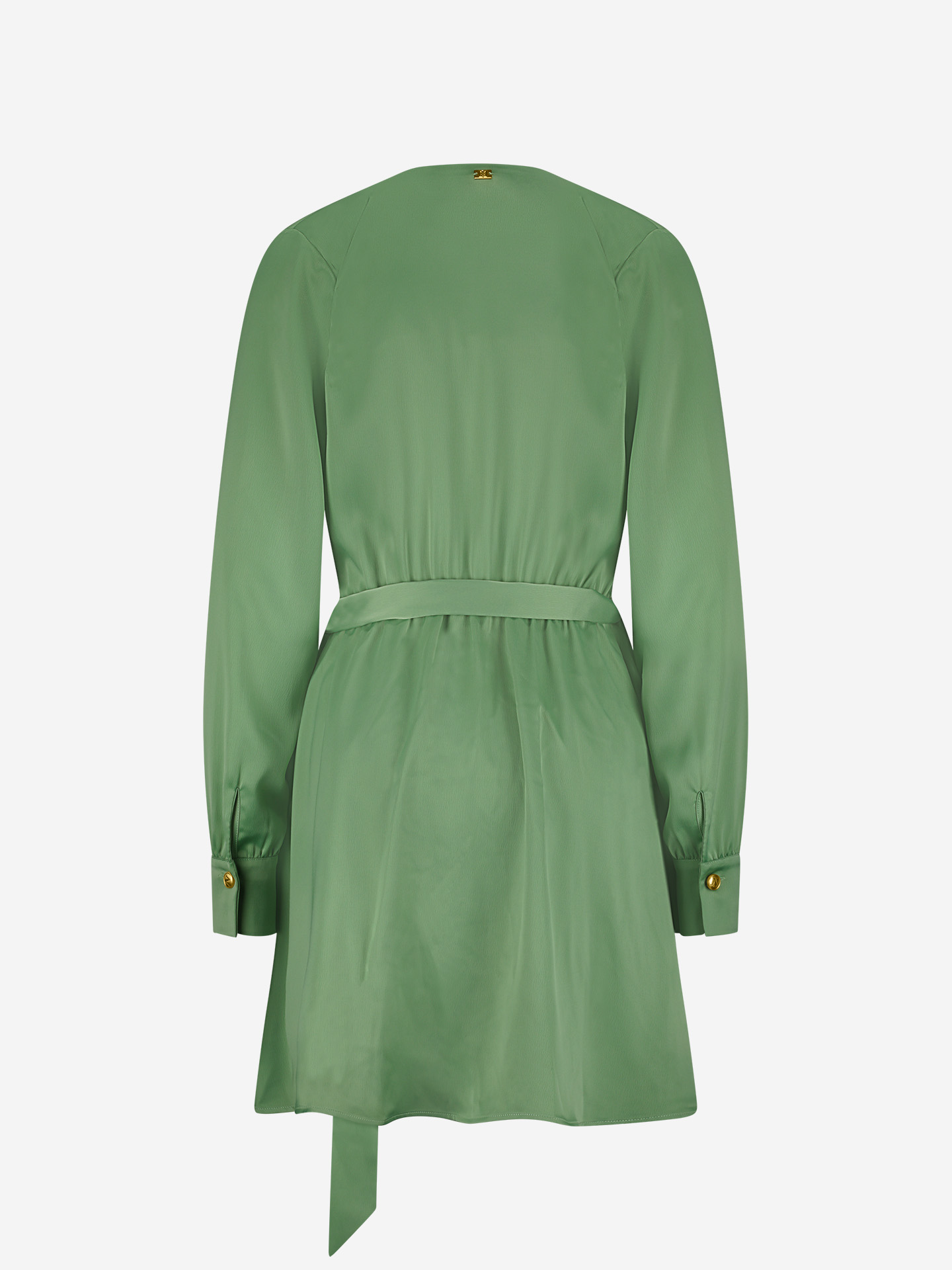Short satin wrap dress