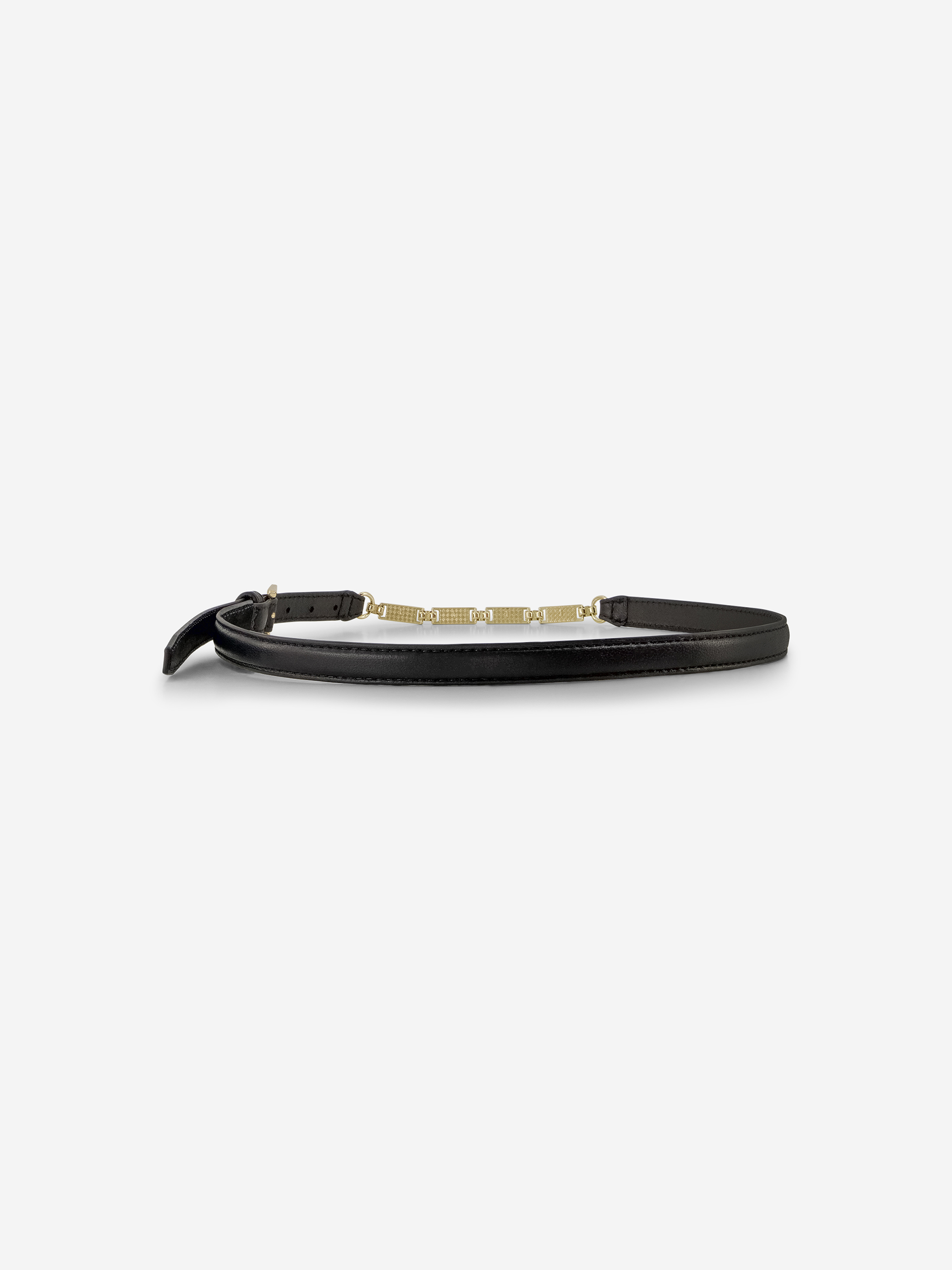 Leren riem met ketting detail