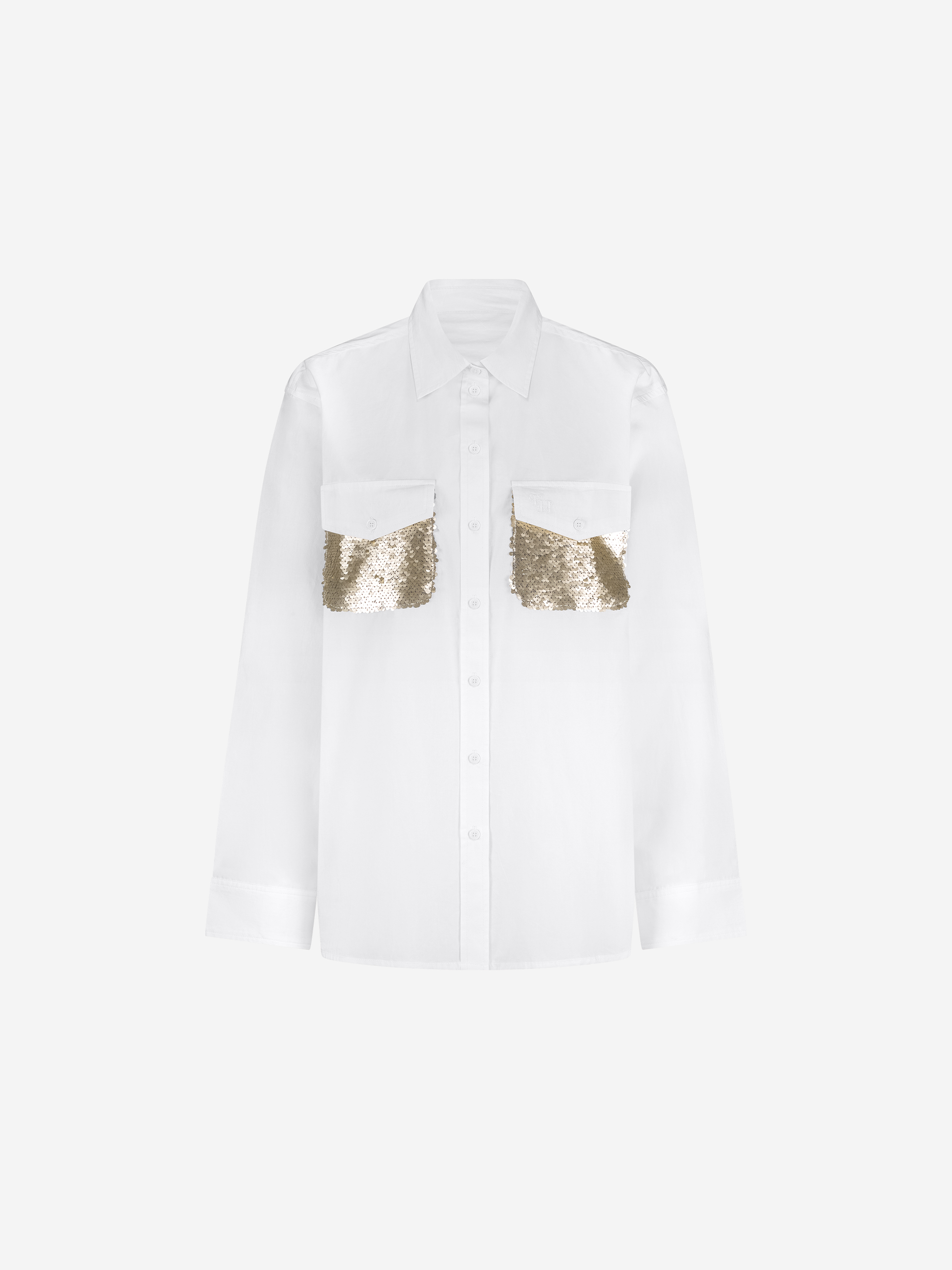Blouse with sequin detail
