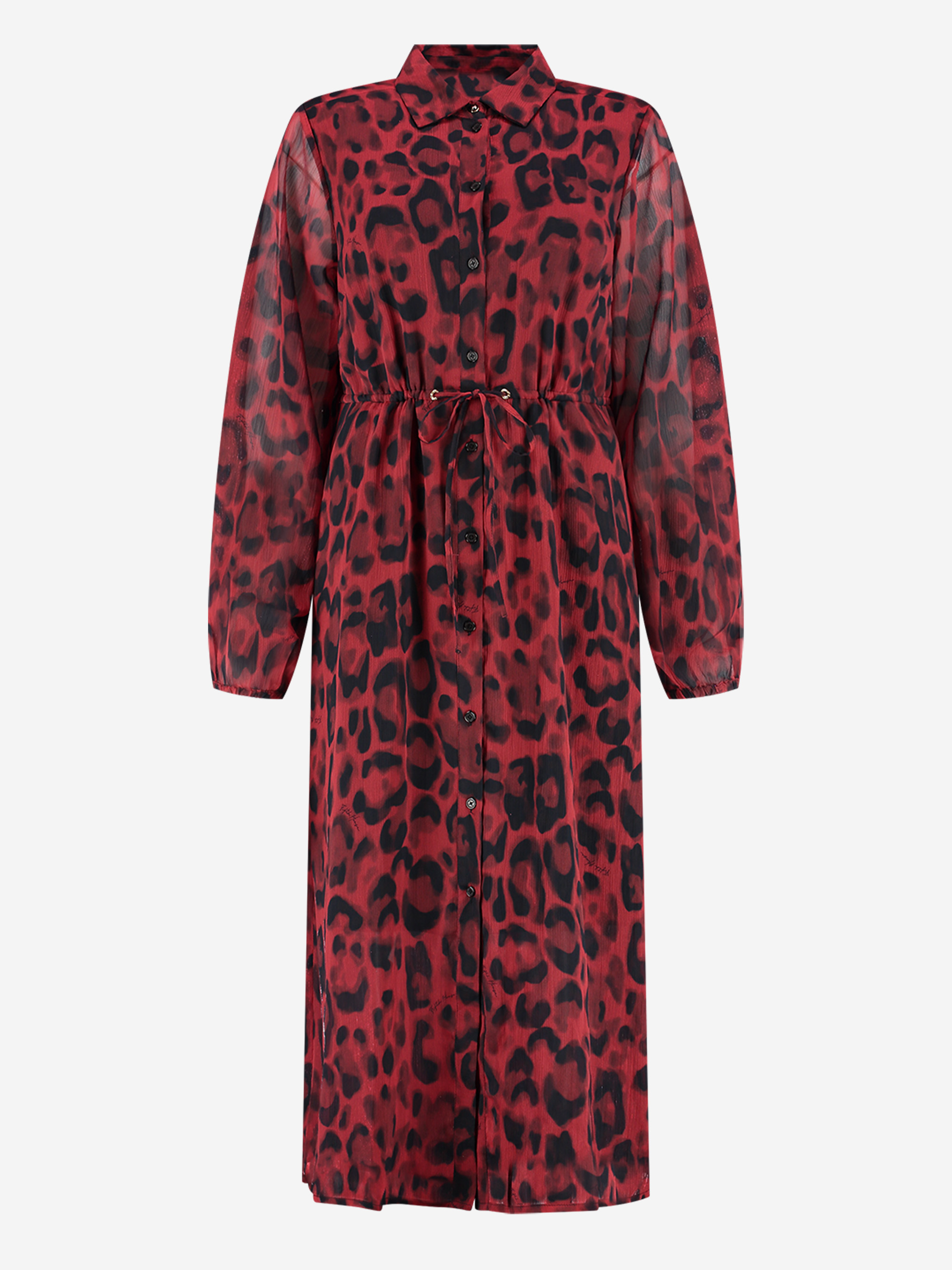 Long dress with leopard print
