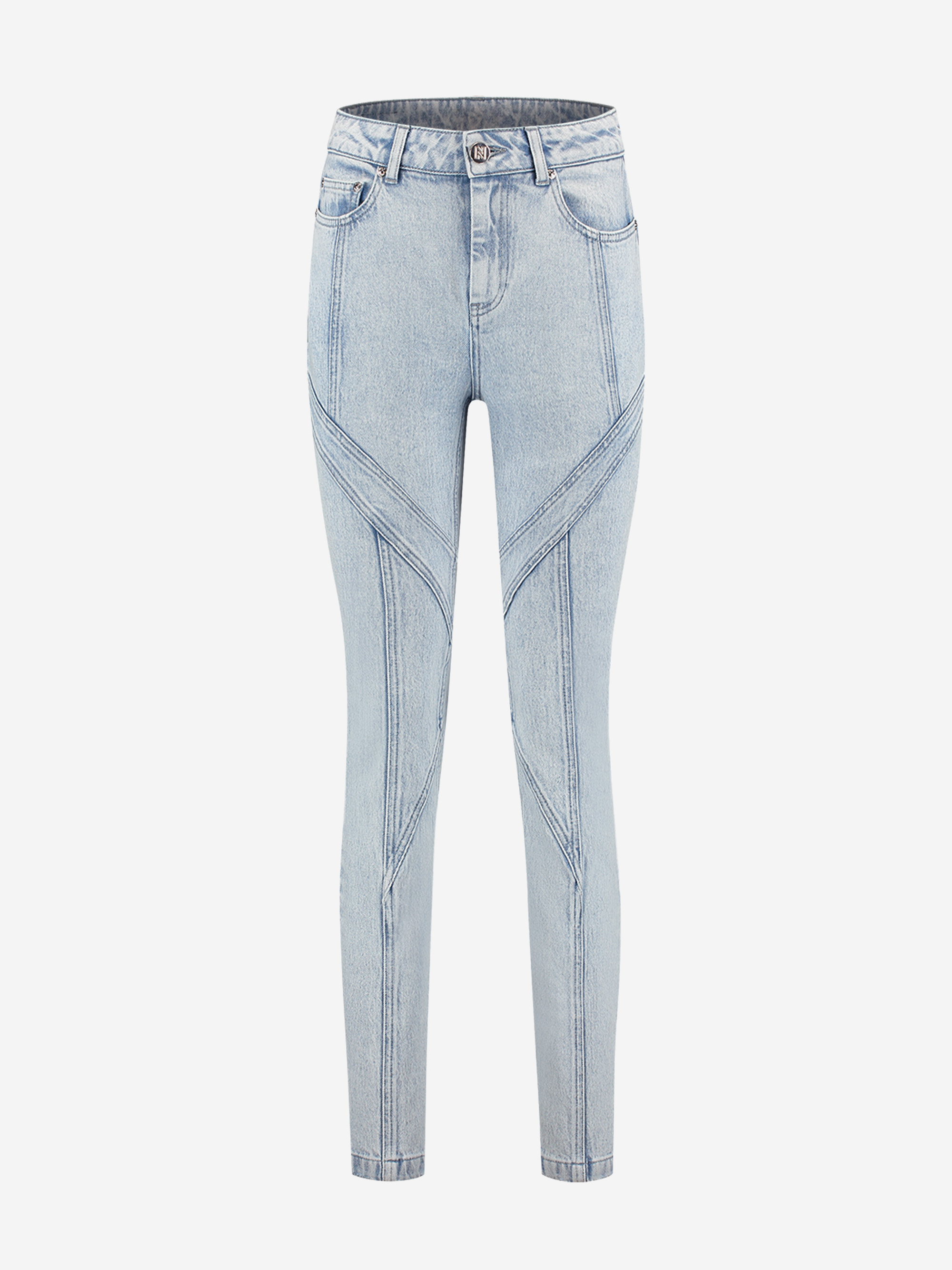 Jeans met lijndetails