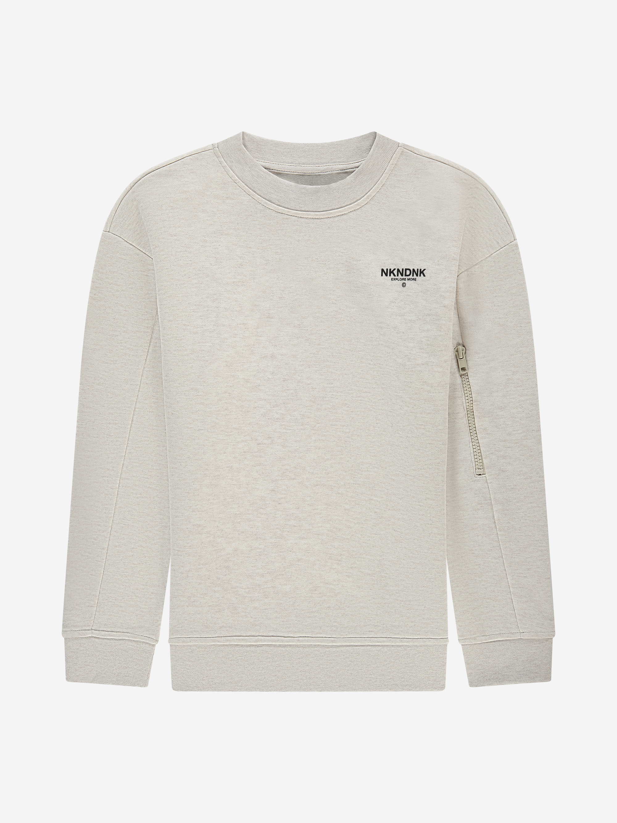 sweater with zipper in sleeve