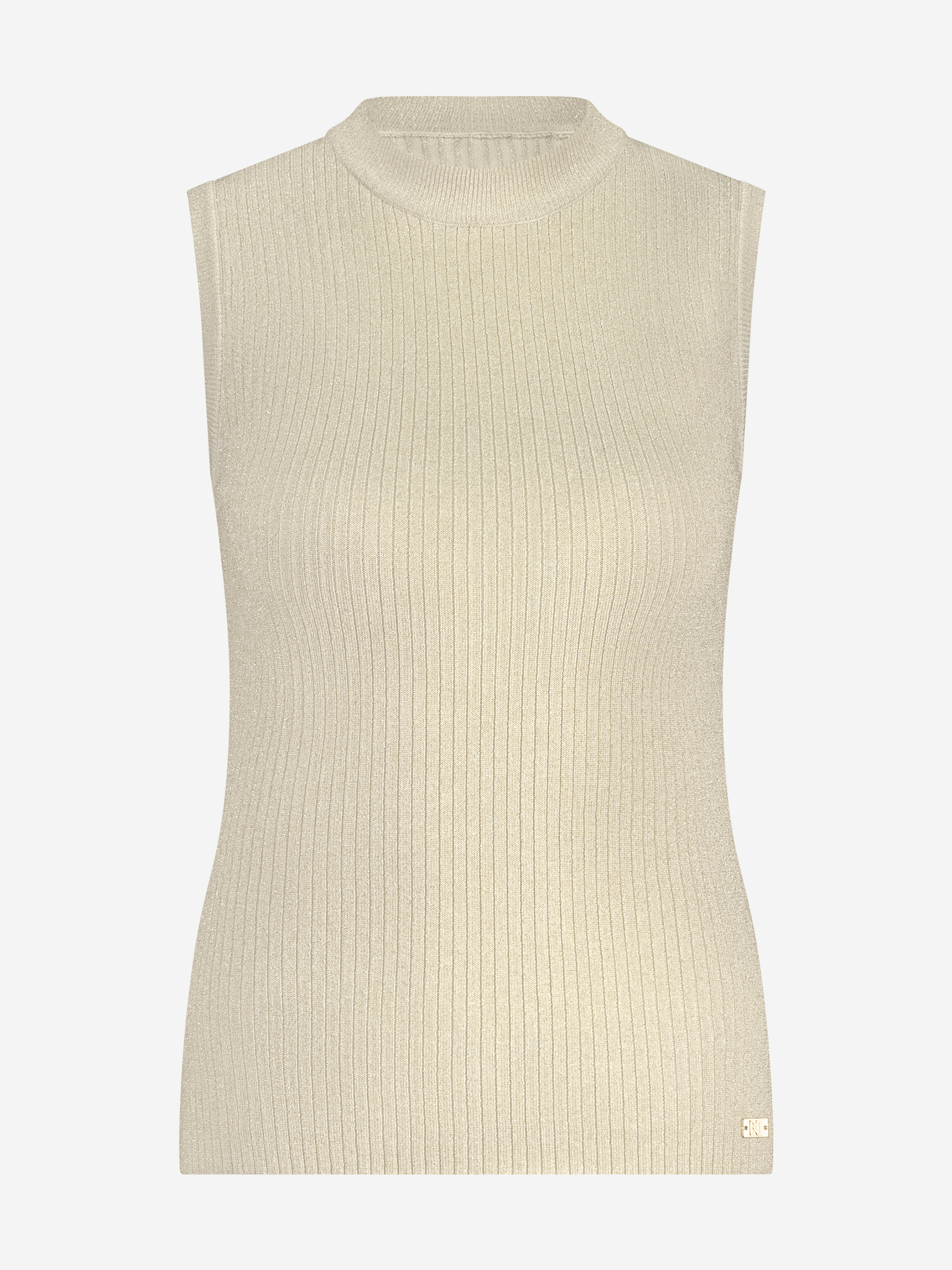 Aansluitende tank top met glitters