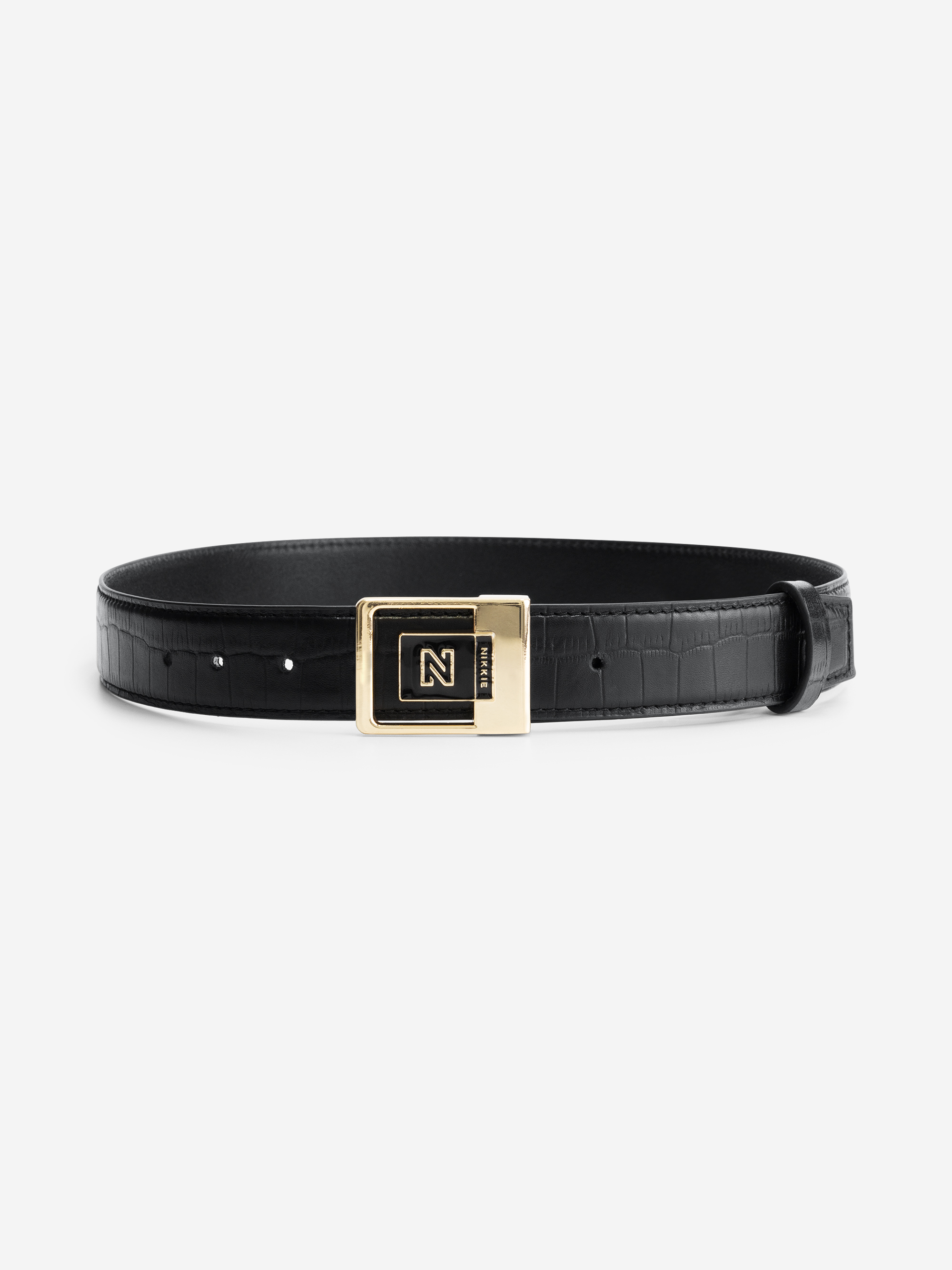 Riem met croco patroon en NIKKIE gesp