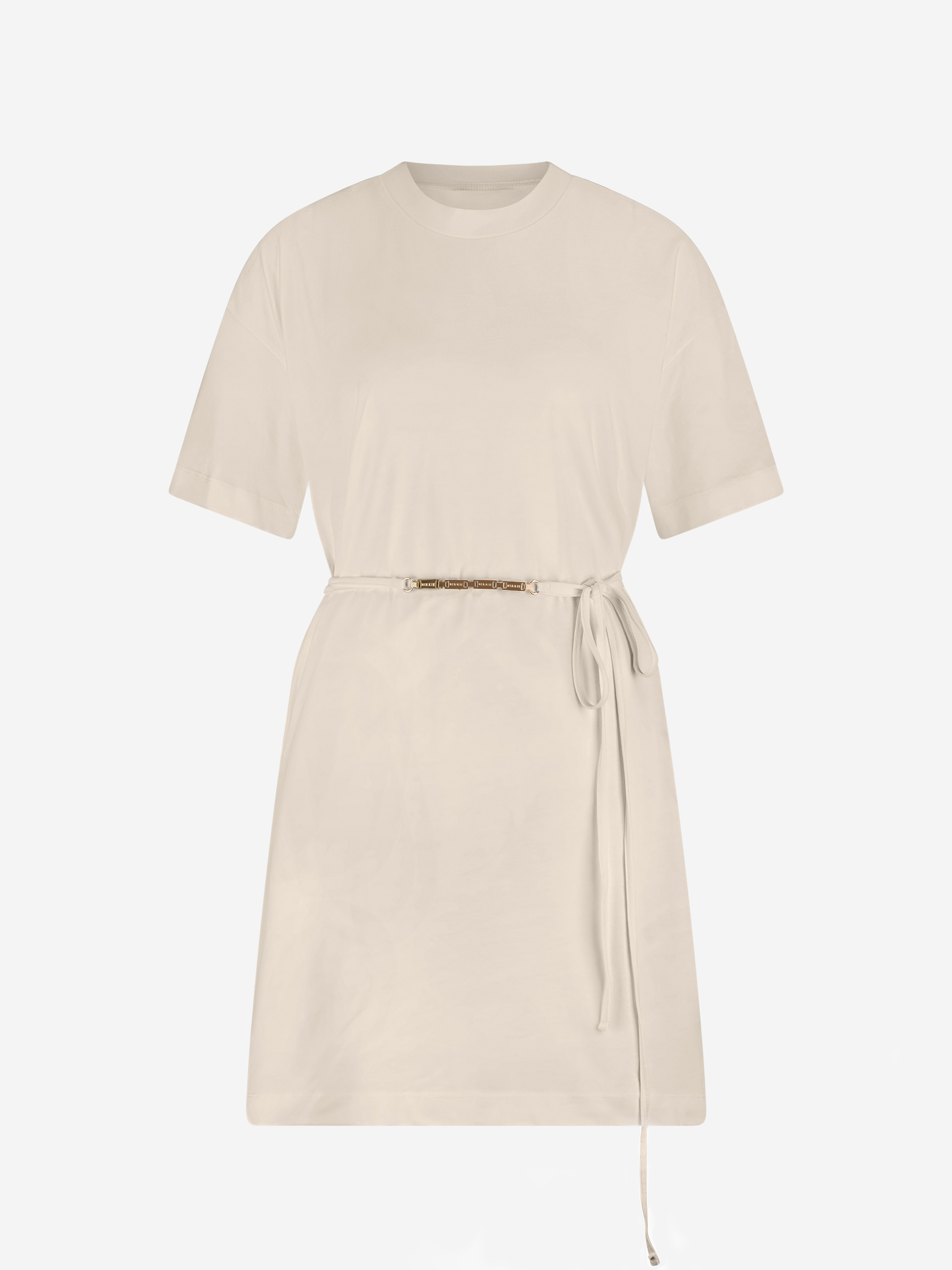 Oversized T-shirtjurk met ketting detail