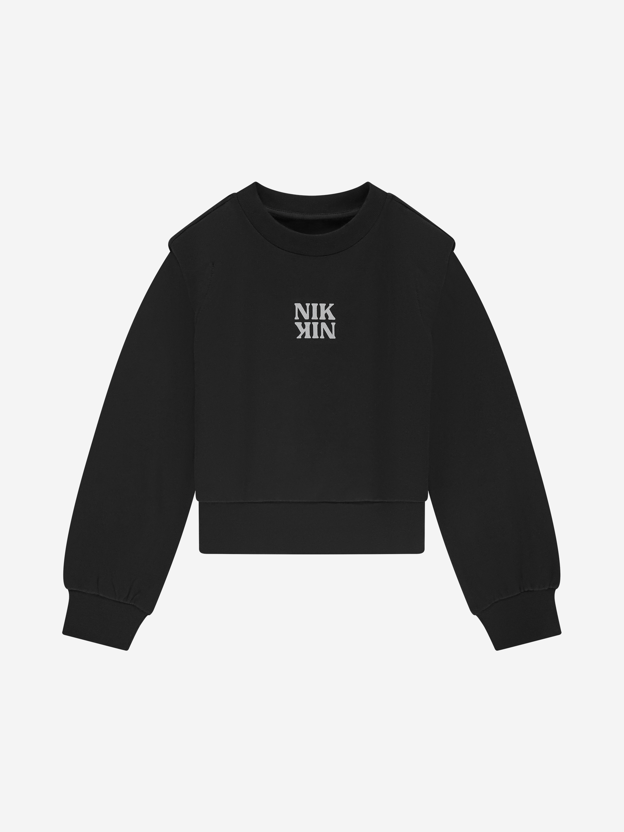 Sweater with NIK&NIK logo and quote on the back