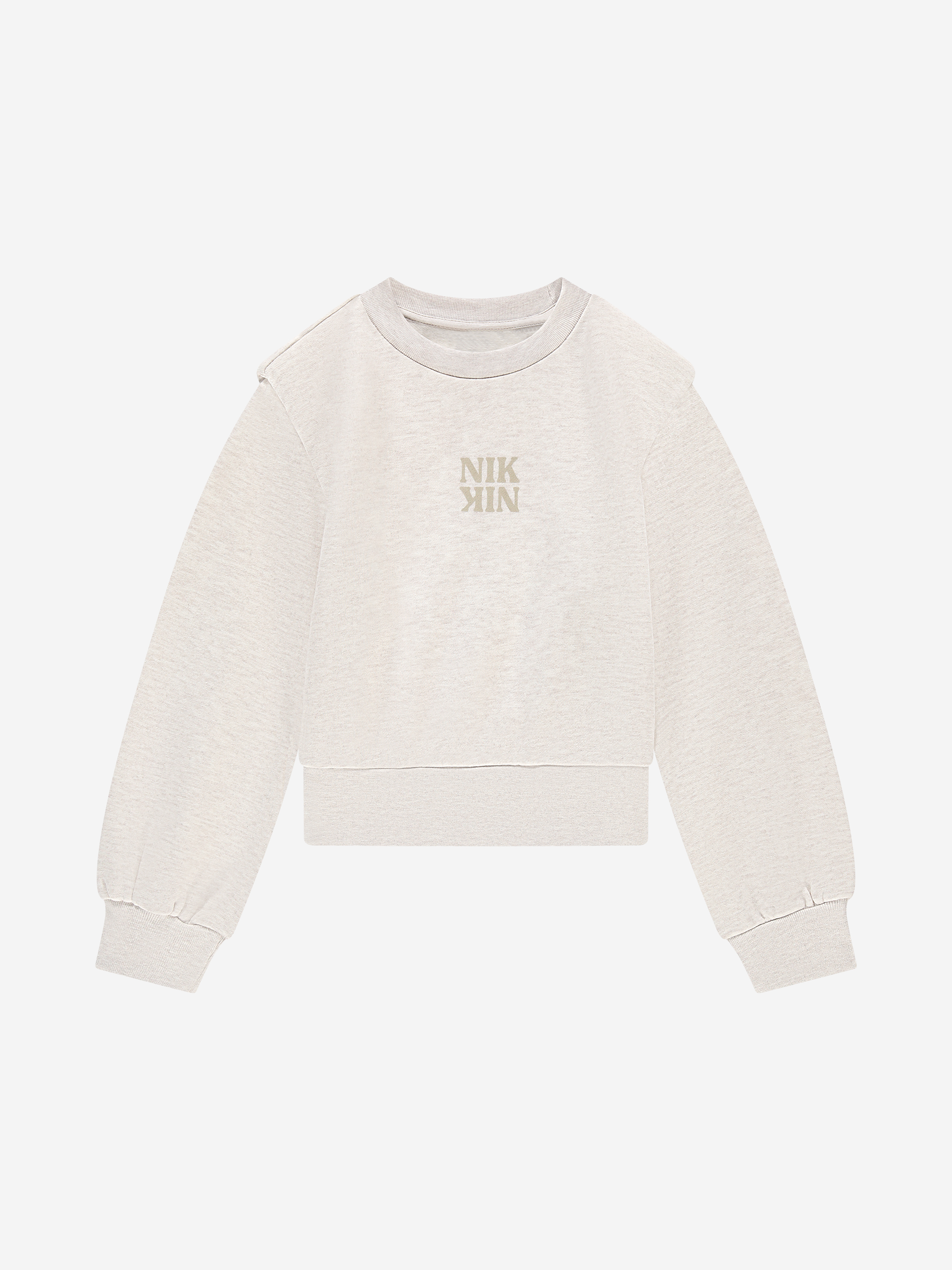 Sweater with NIK&NIK logo and quote on the back