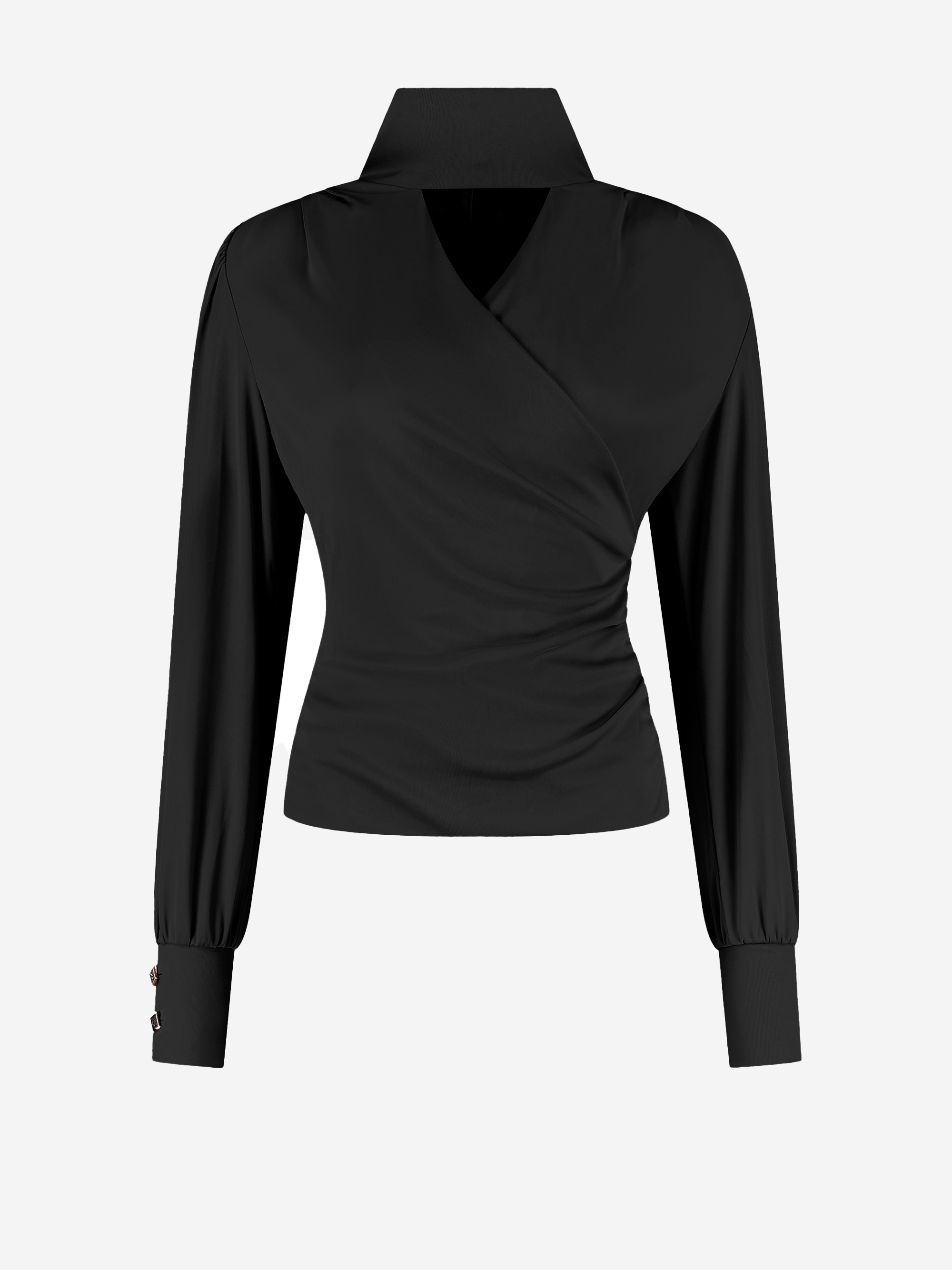 Top with turtleneck and open detail at the neck
