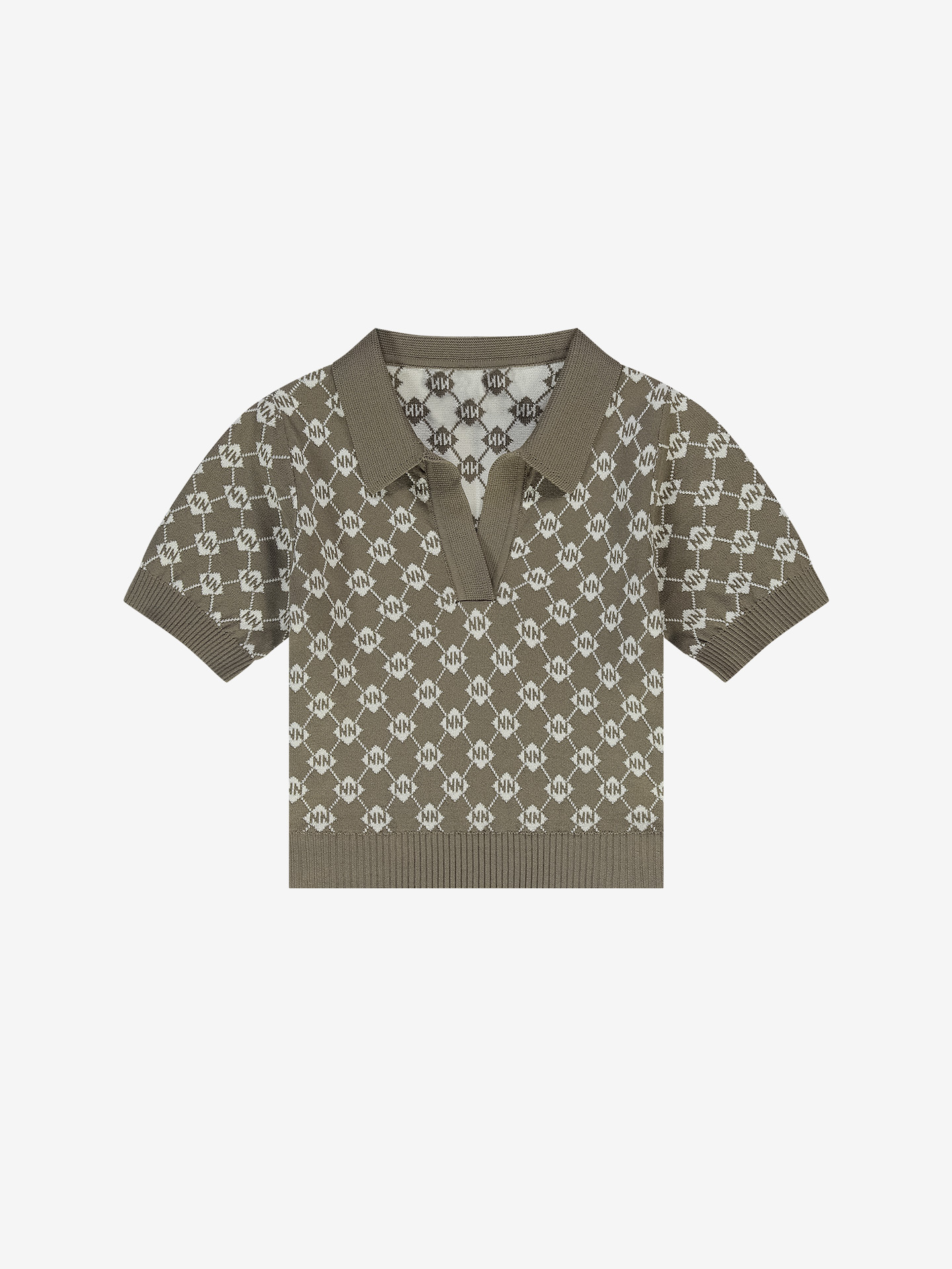 Polo met N&N logo patroon
