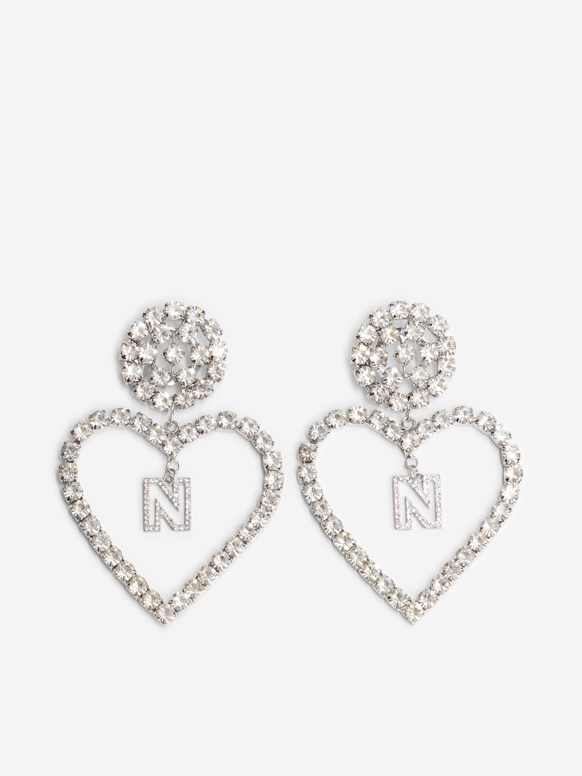 Gemstone Heart Earrings