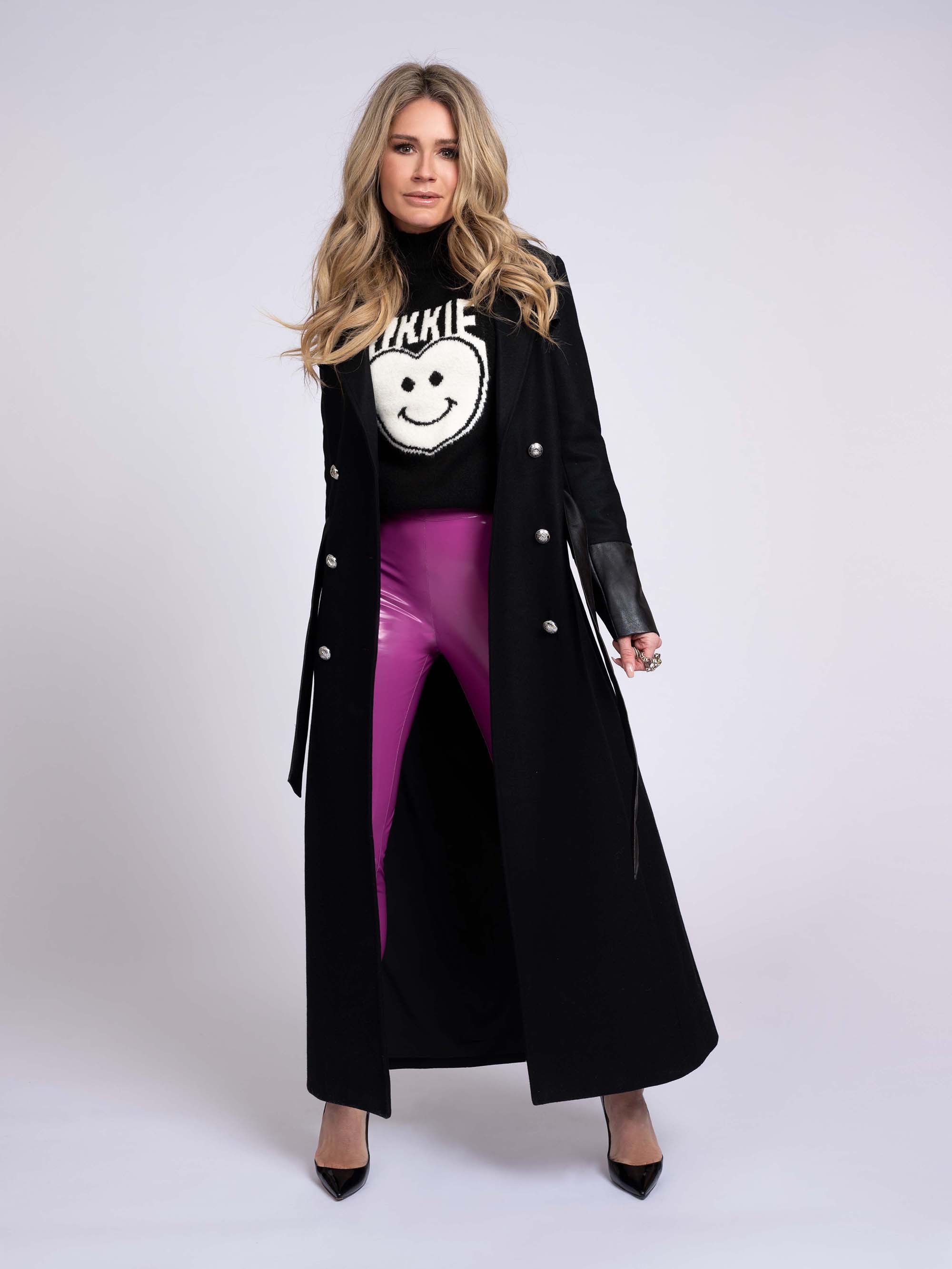 Lacquer Vegan Leather Pants with high rise 