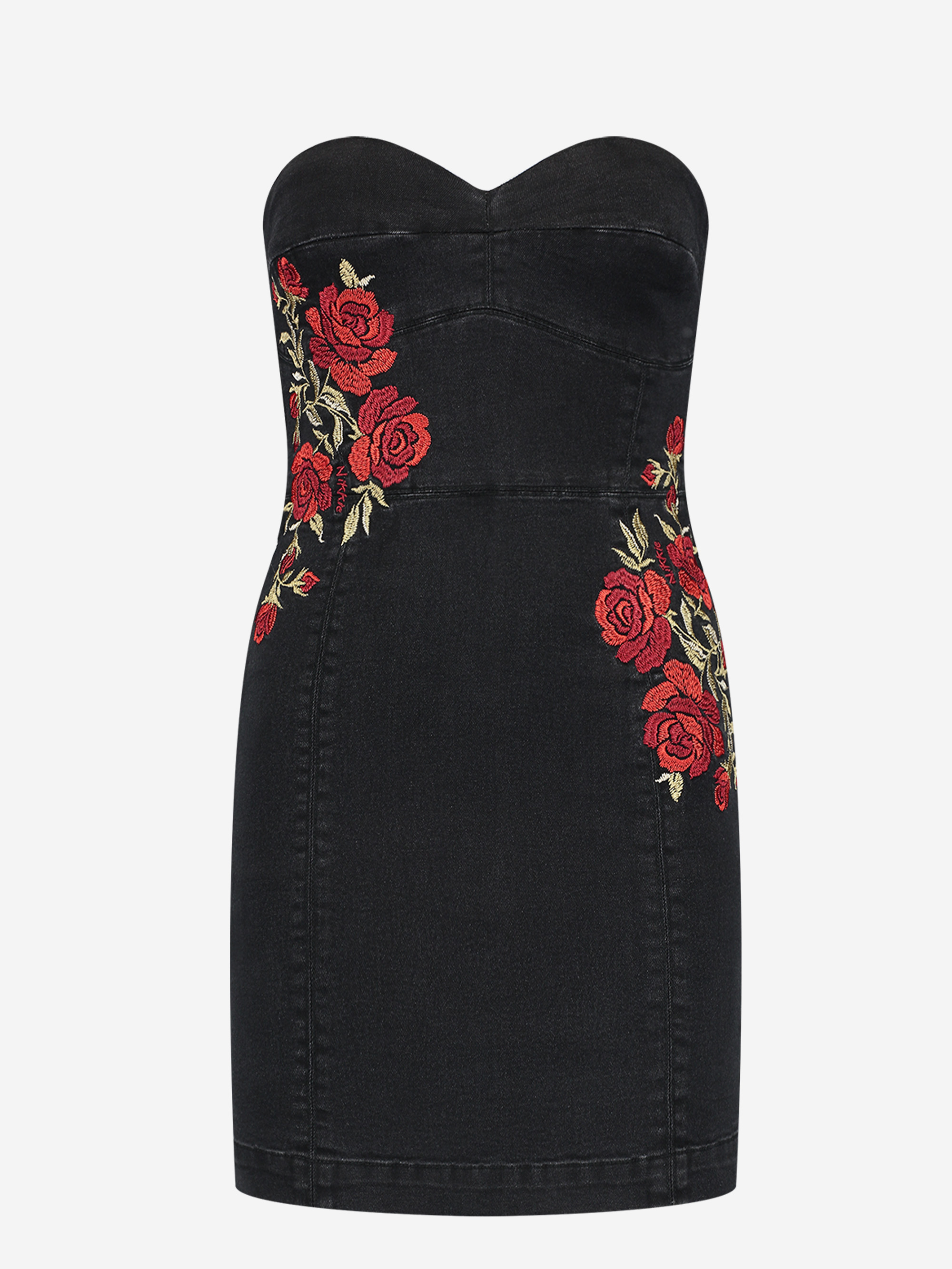 Korte jurk met embroidery