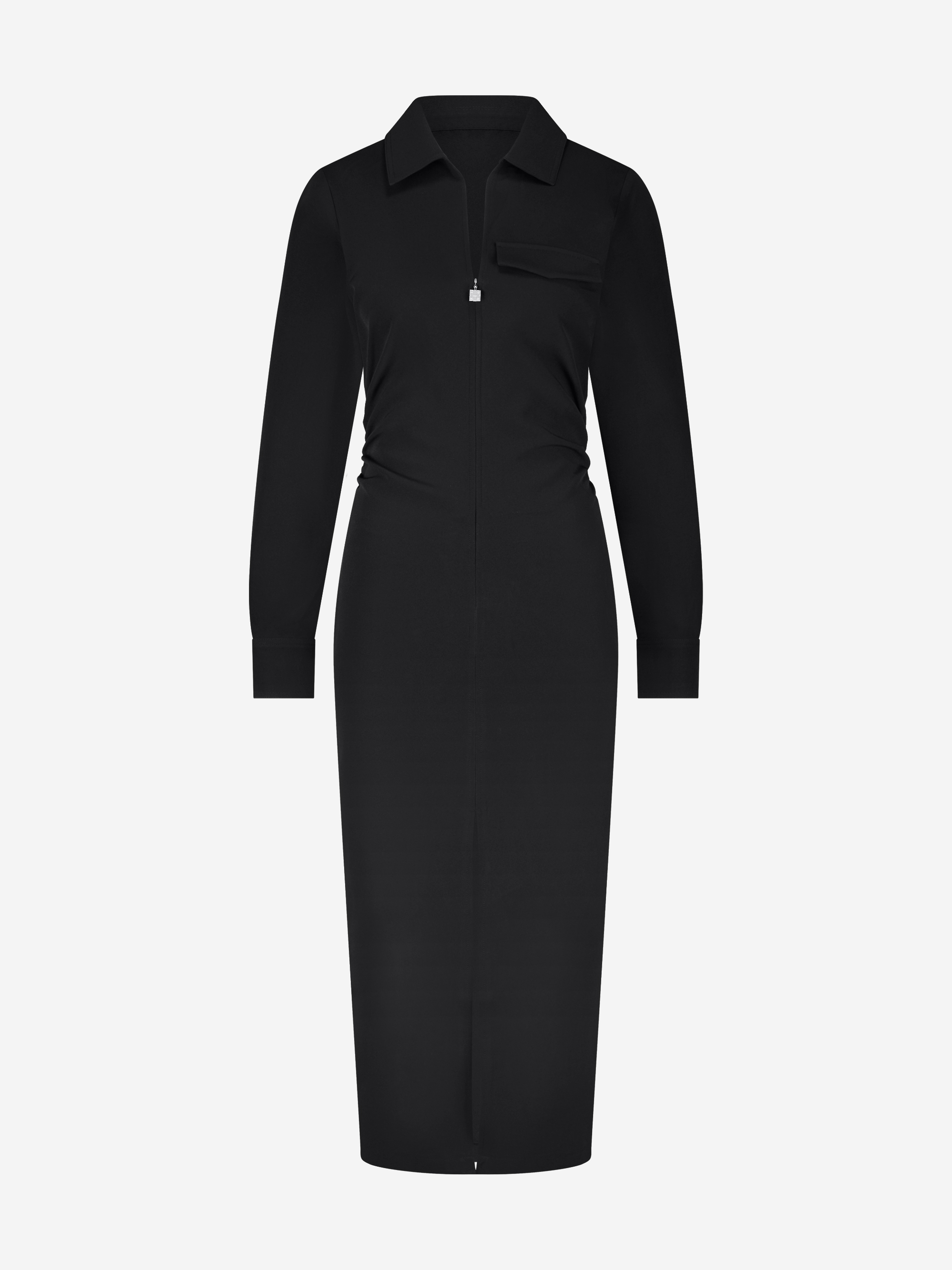 Long dress with central slit 