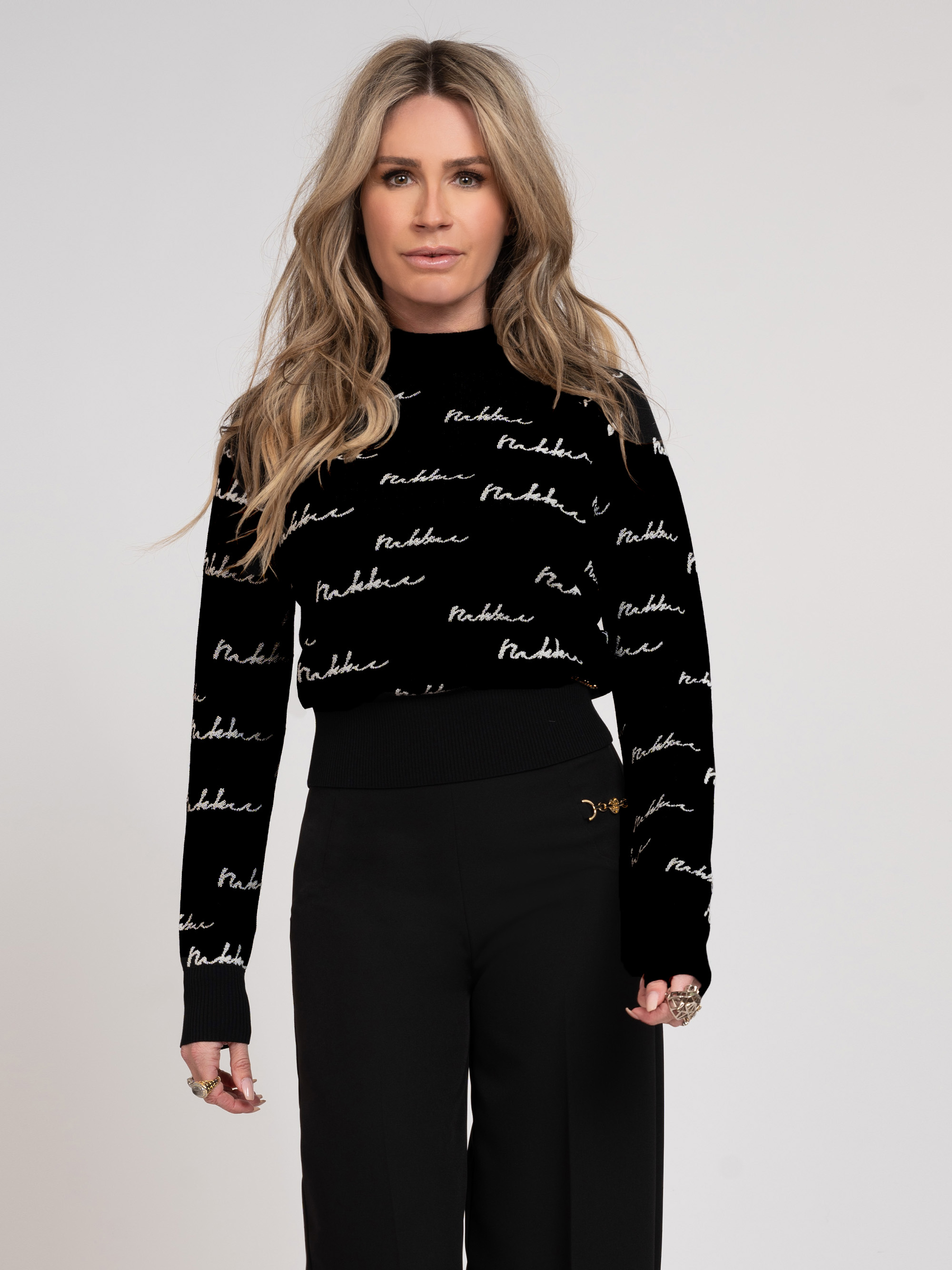 Sweater with logo pattern