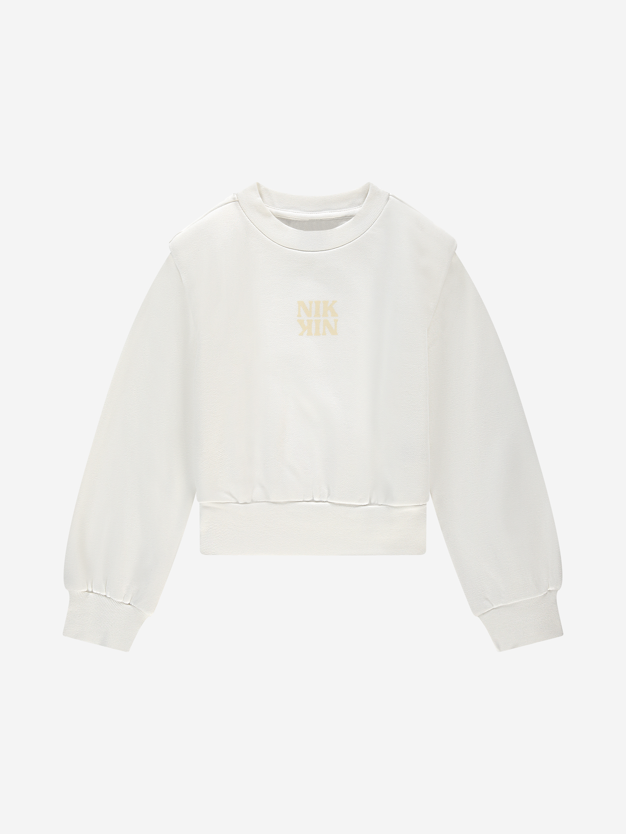 Sweater with NIK&NIK logo and quote on the back