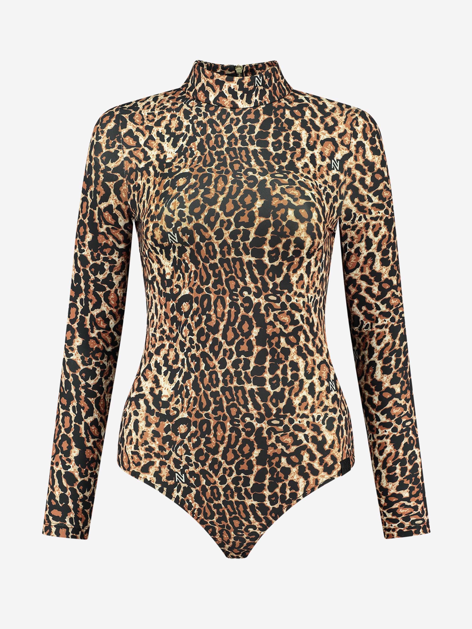 Fitted body with leopard print 