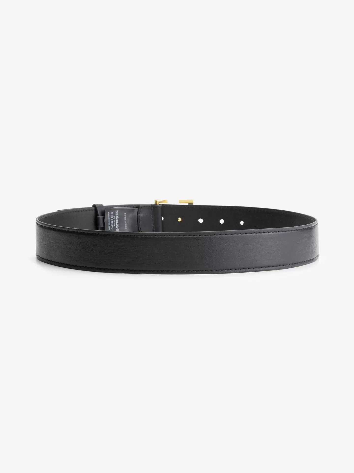 Small belt with logo buckle