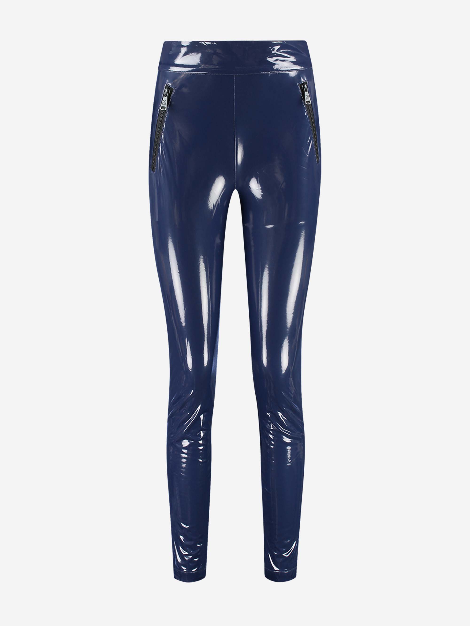 Blue Lacquer Vegan Leather Pants 