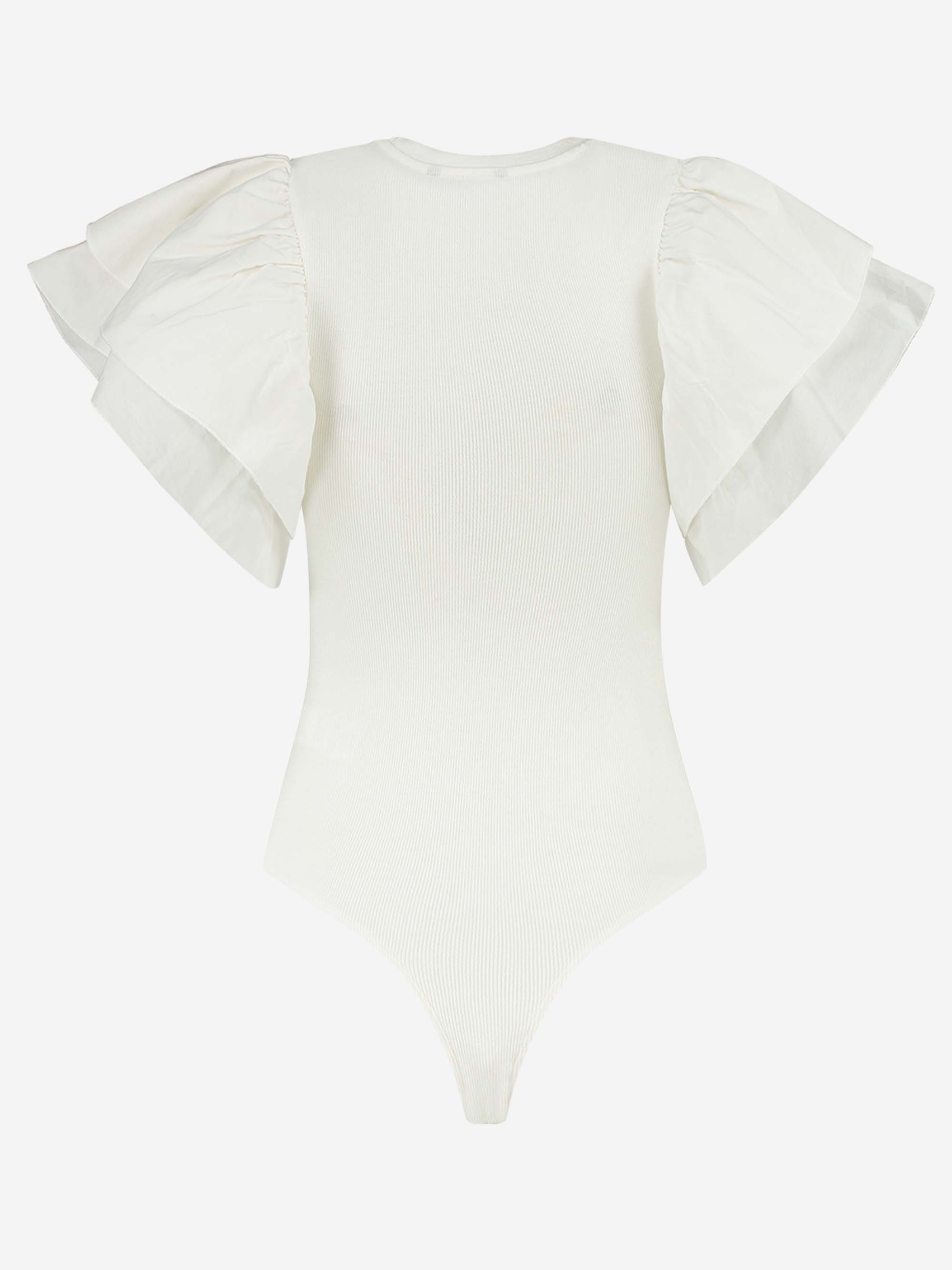 Poplin Sleeve Rib Body