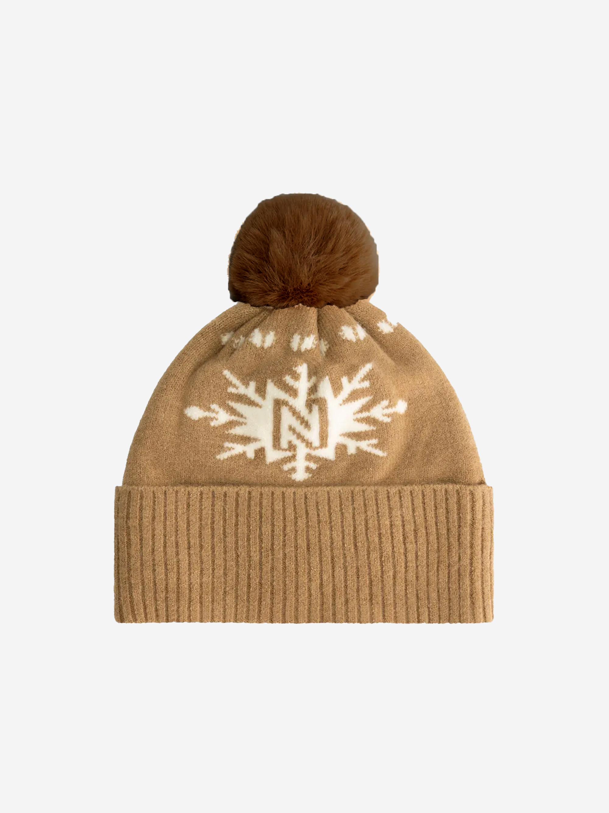 Muts met N-logo en fluffy pompon