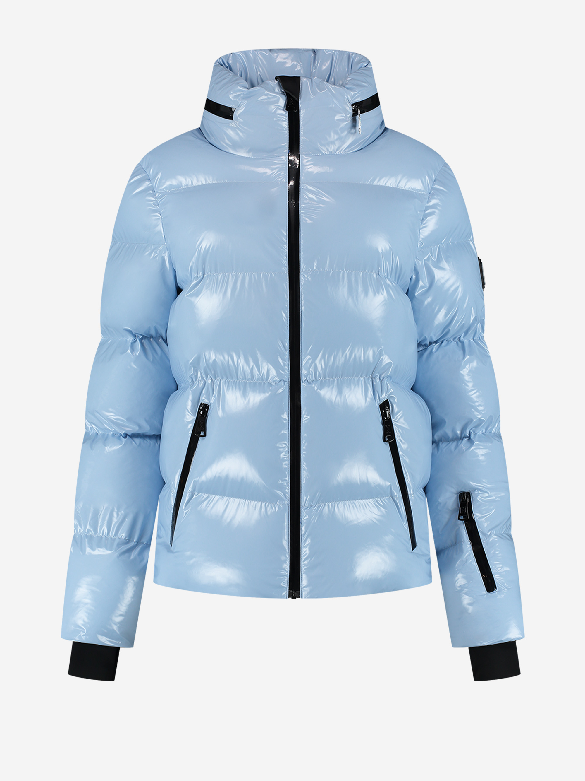 Ski jas met metallic look 