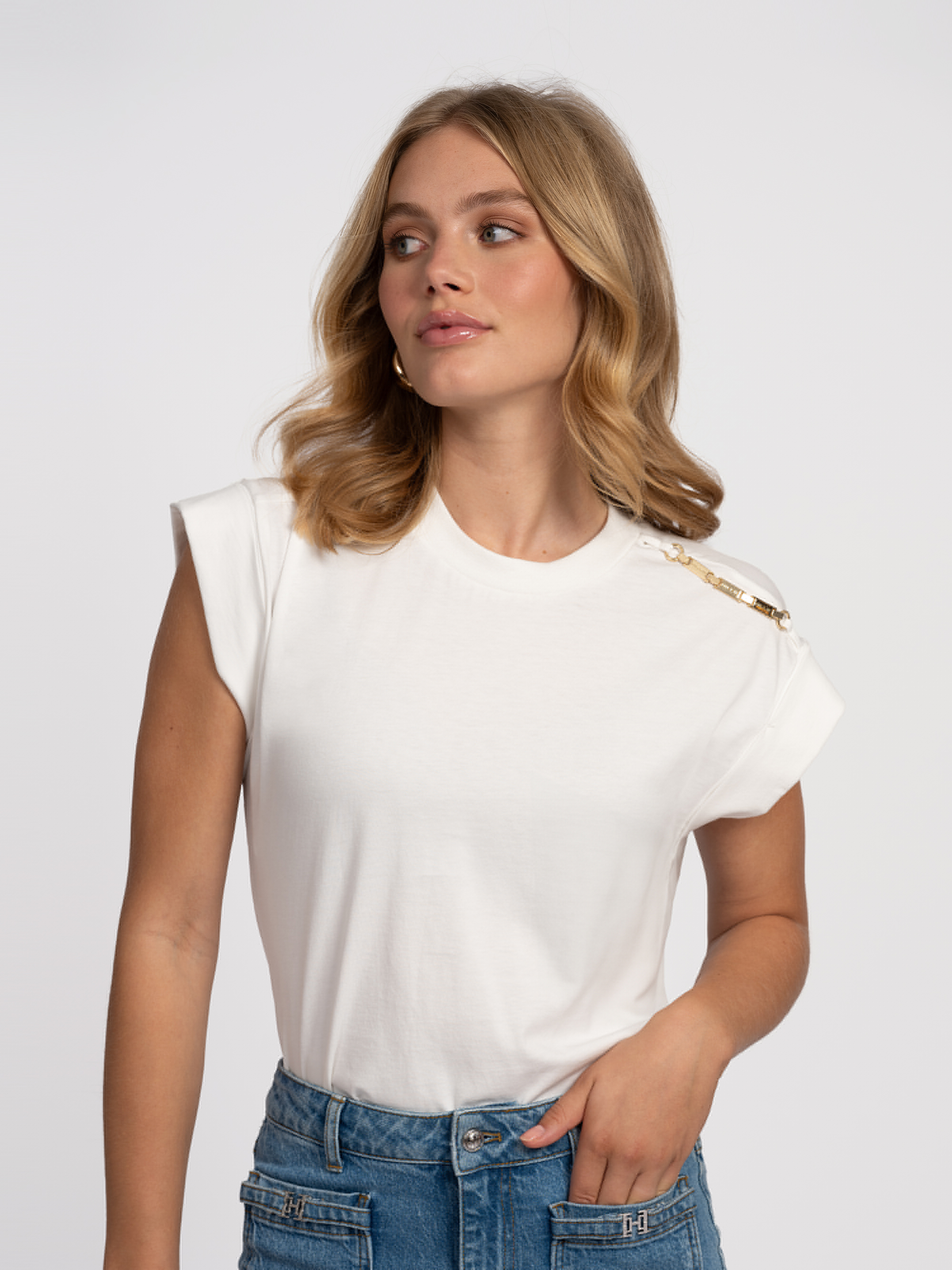 T-shirt met ketting detail