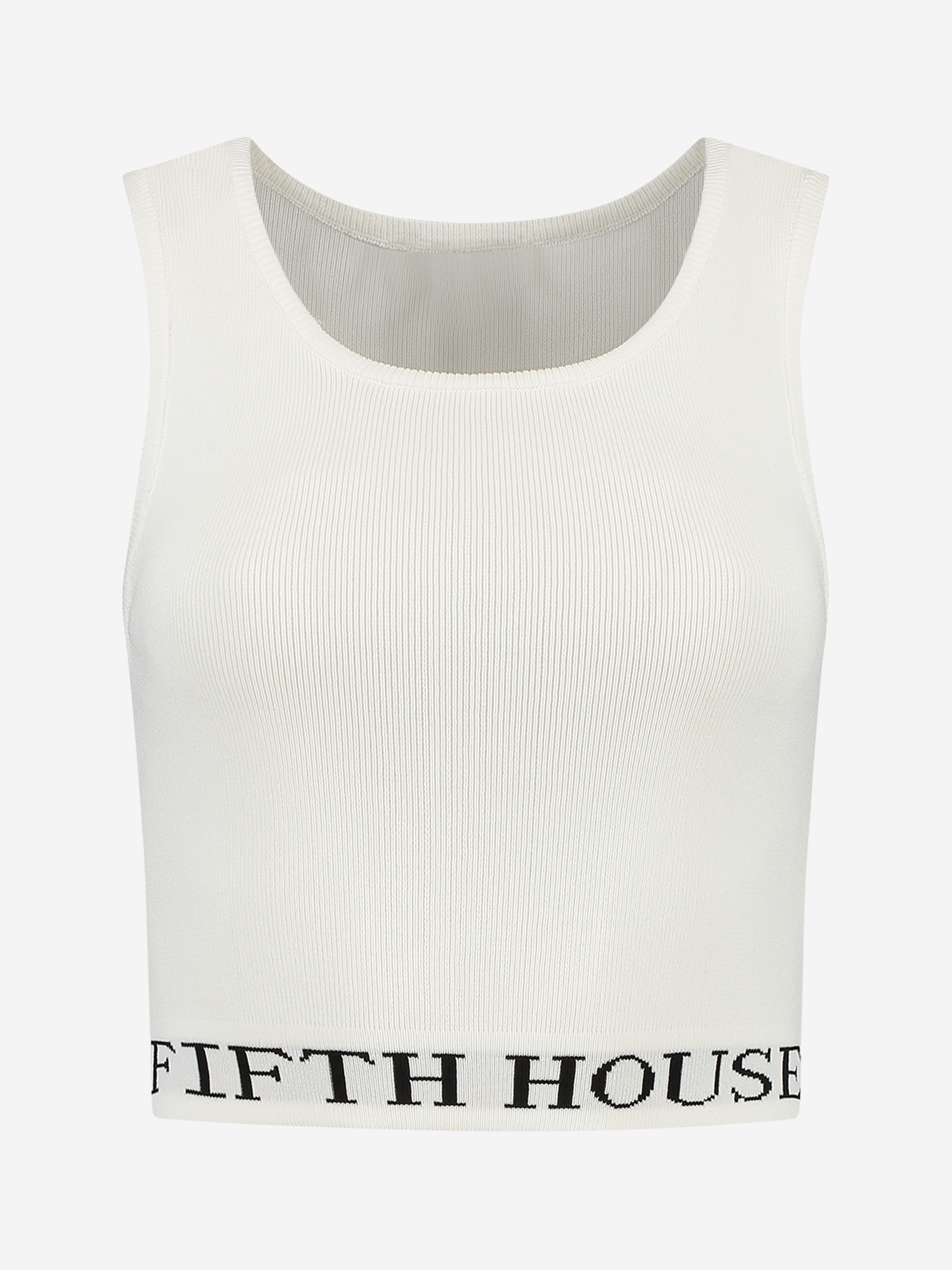 Fitted top met logo zoom