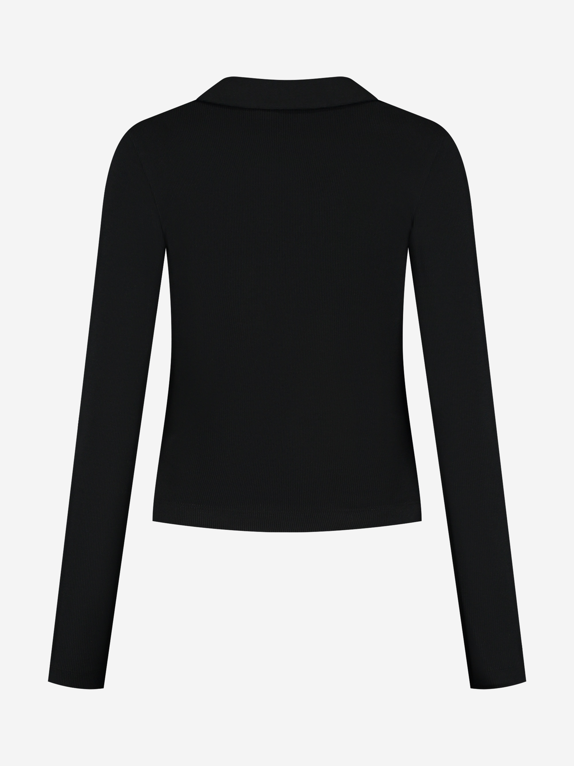 Ribbed T-shirt with buttons