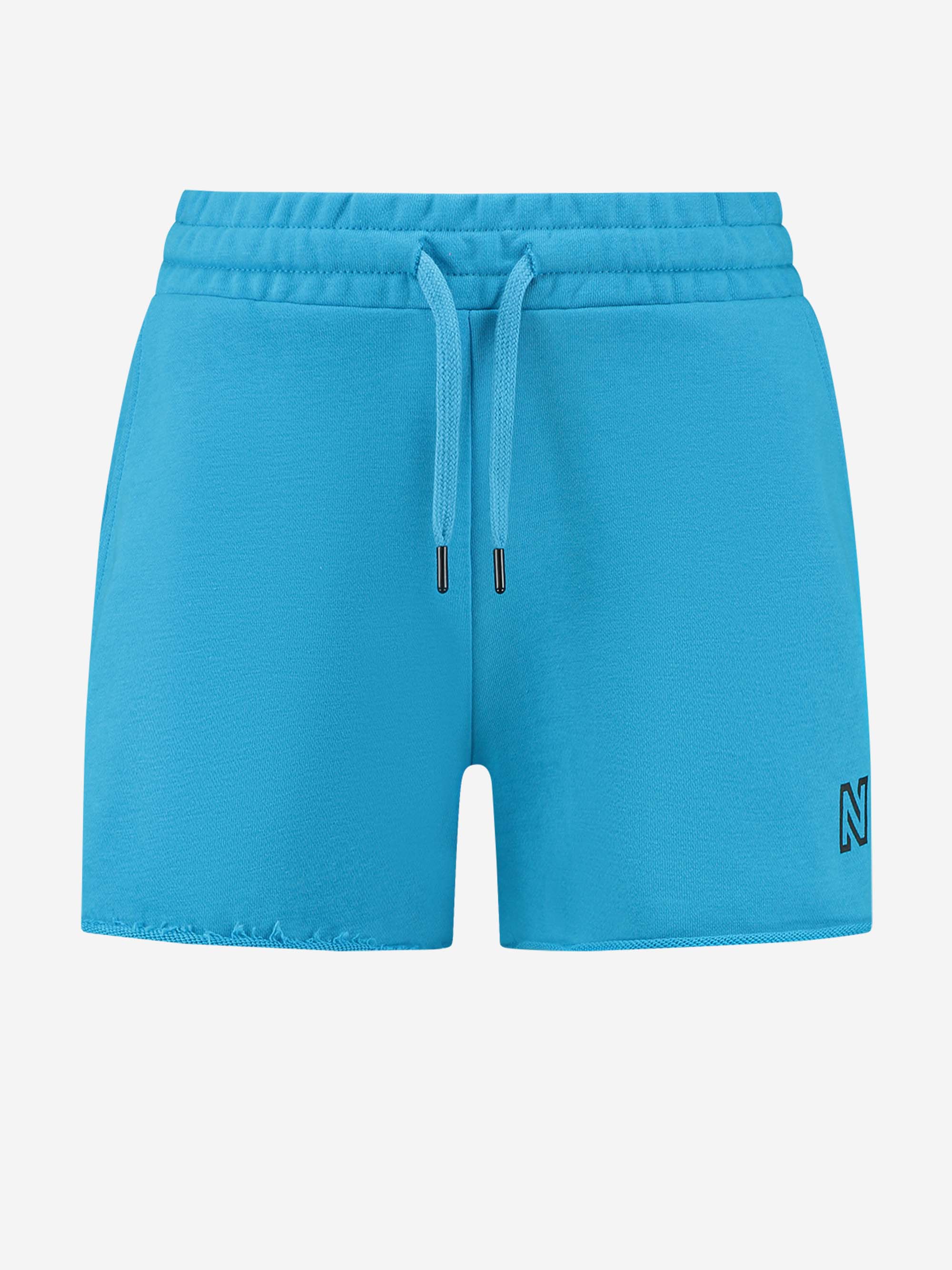 Mid rise sweat shorts with cord
