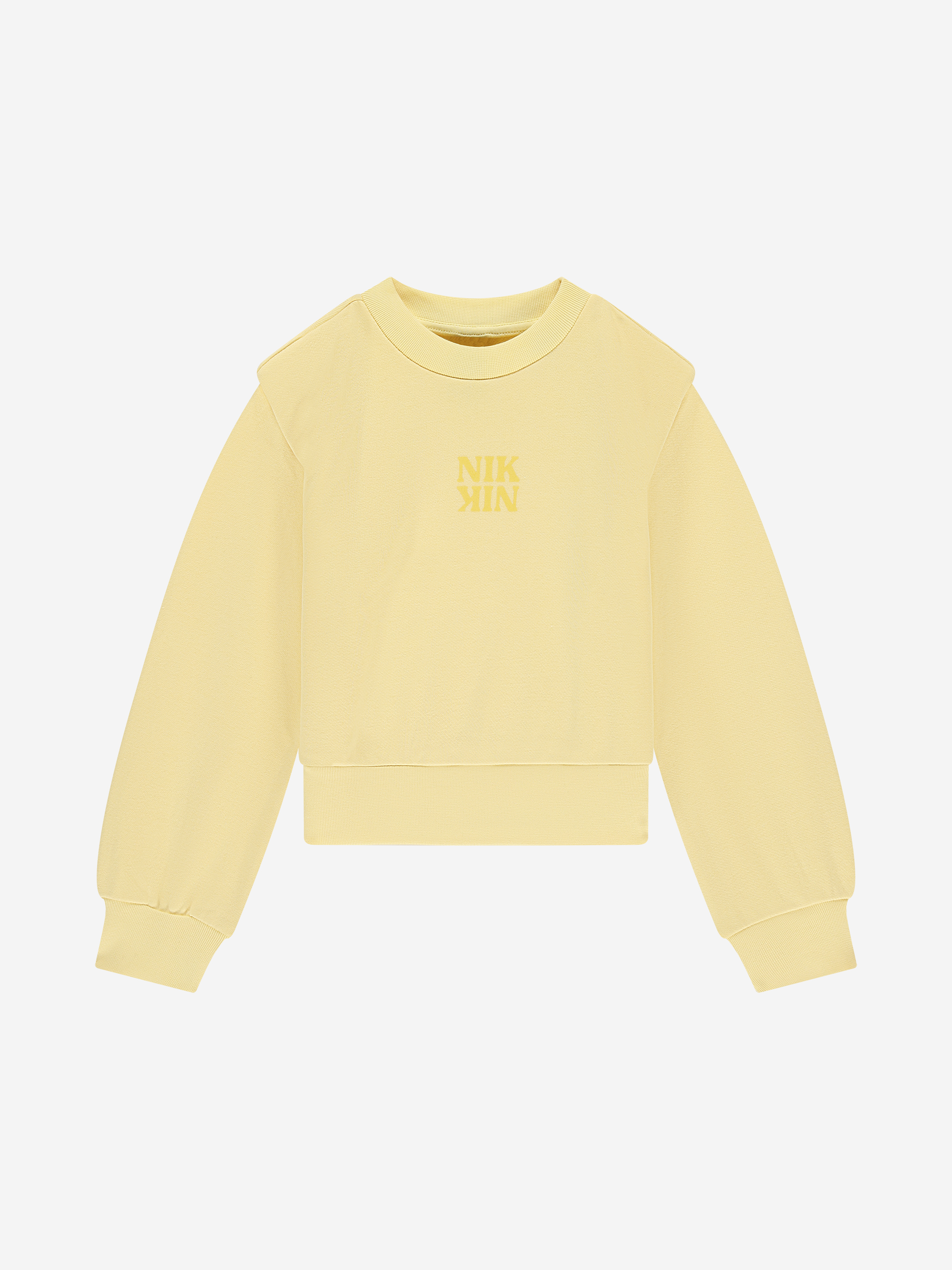 Sweater with NIK&NIK logo and quote on the back