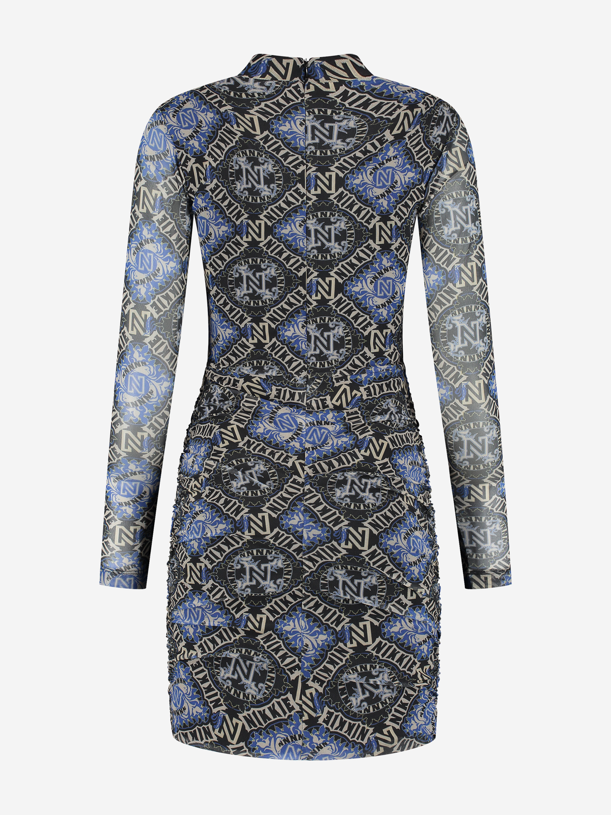 Mesh jurk met NIKKIE logo patroon