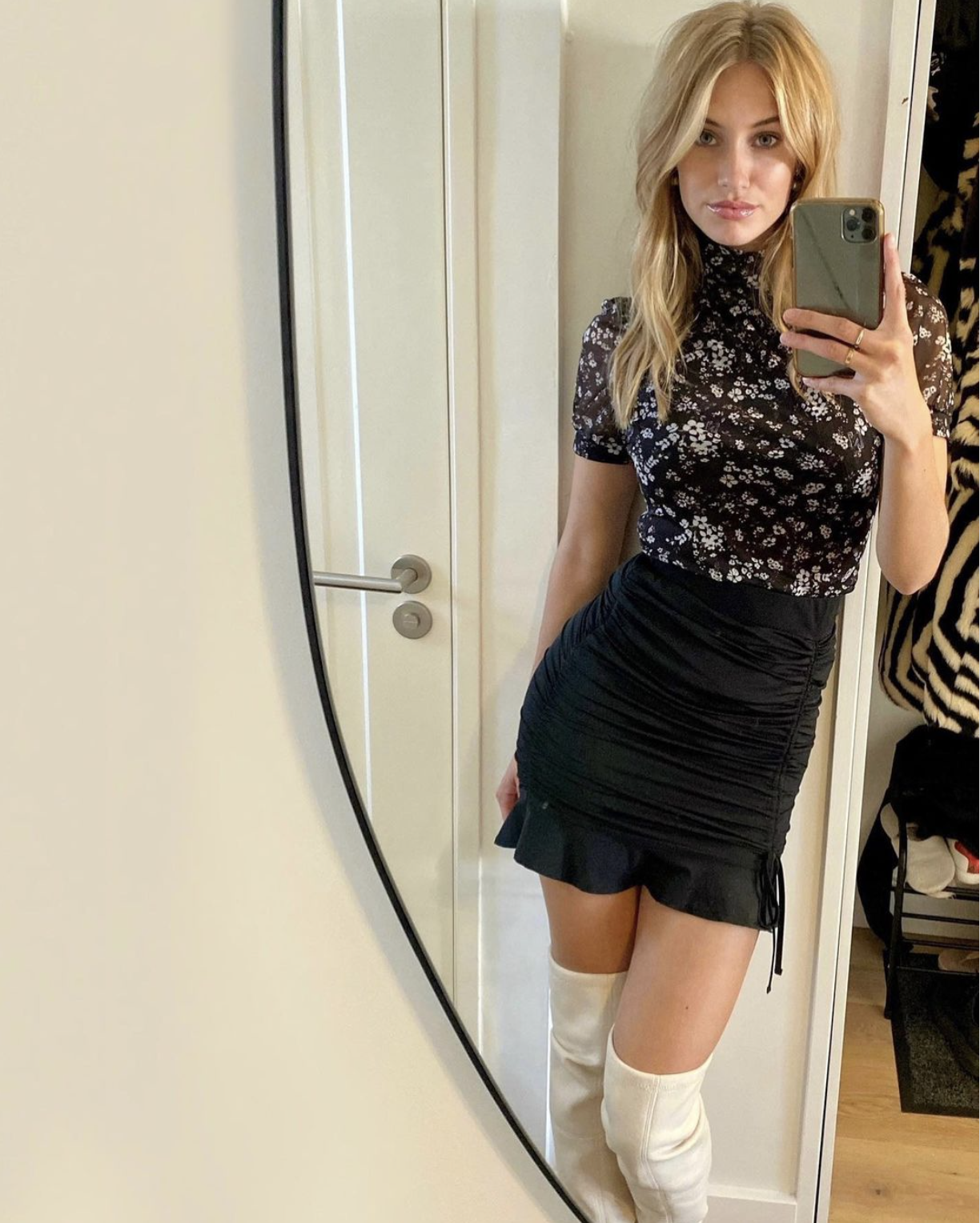 Dusty Flower Mesh Top
