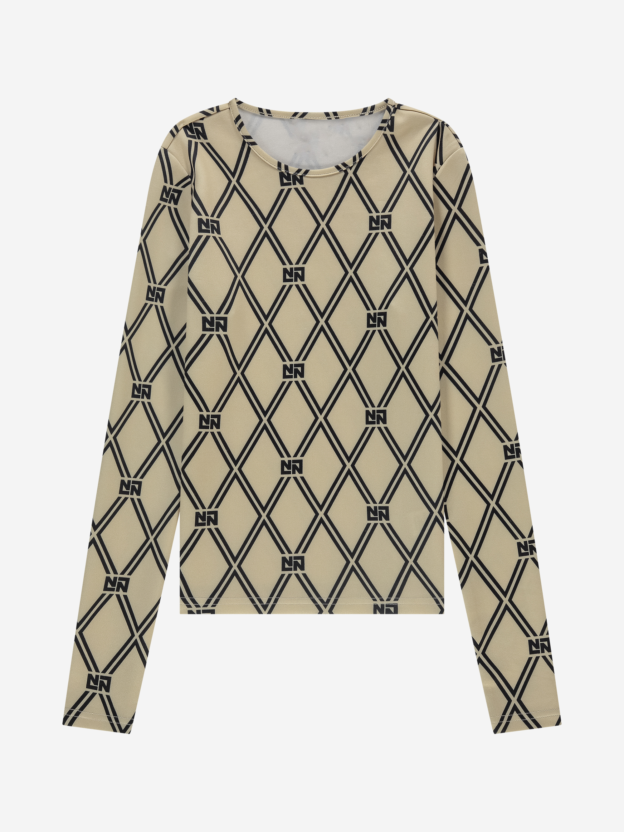 Fitted top with N&N logo pattern