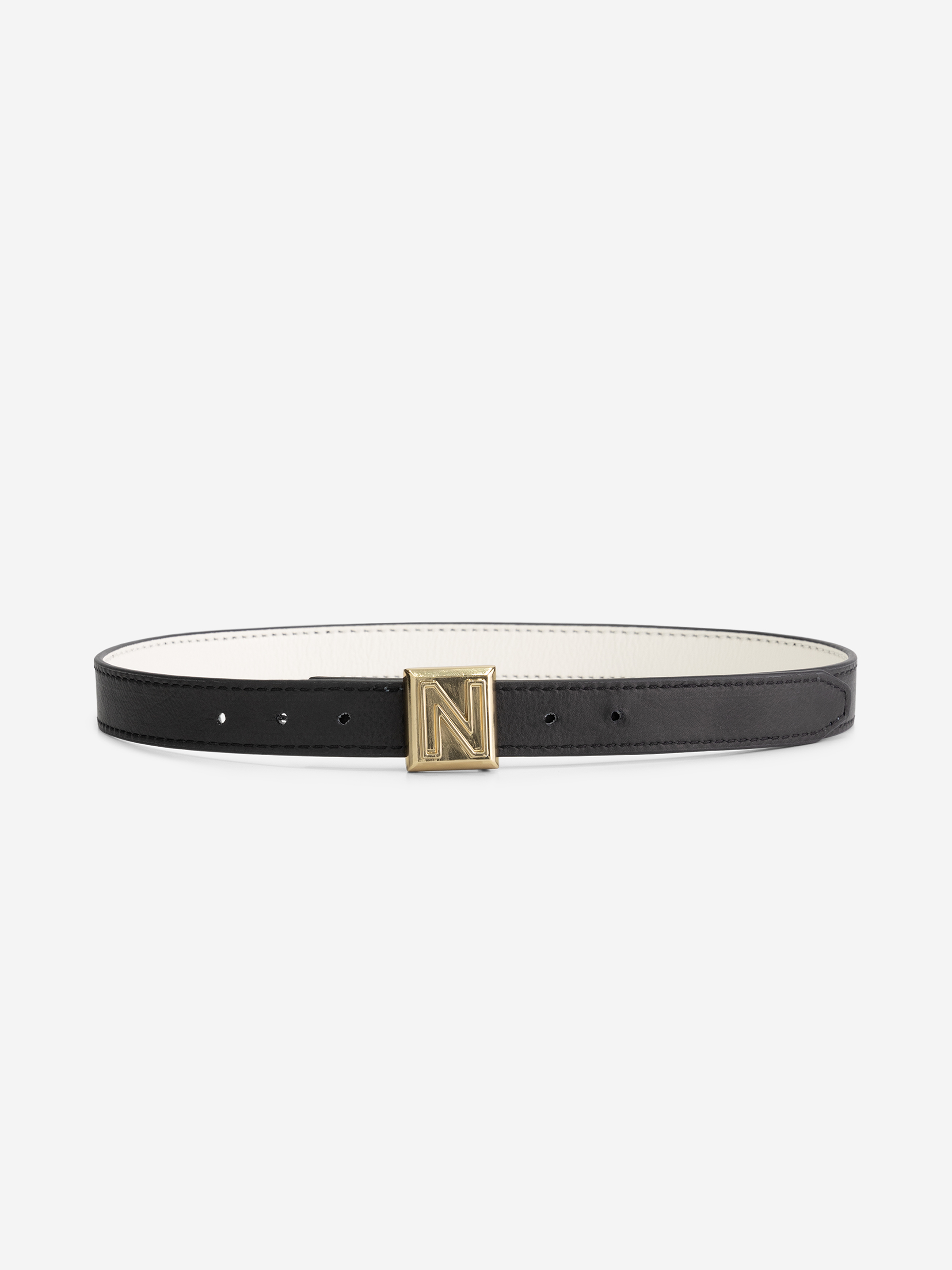 Omkeerbare leren taille riem 