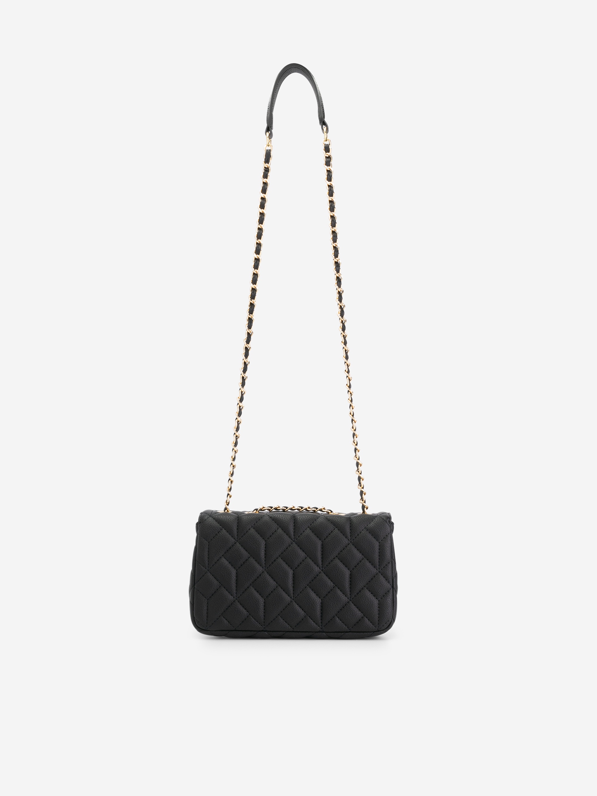 Quilted shoulderbag with chain