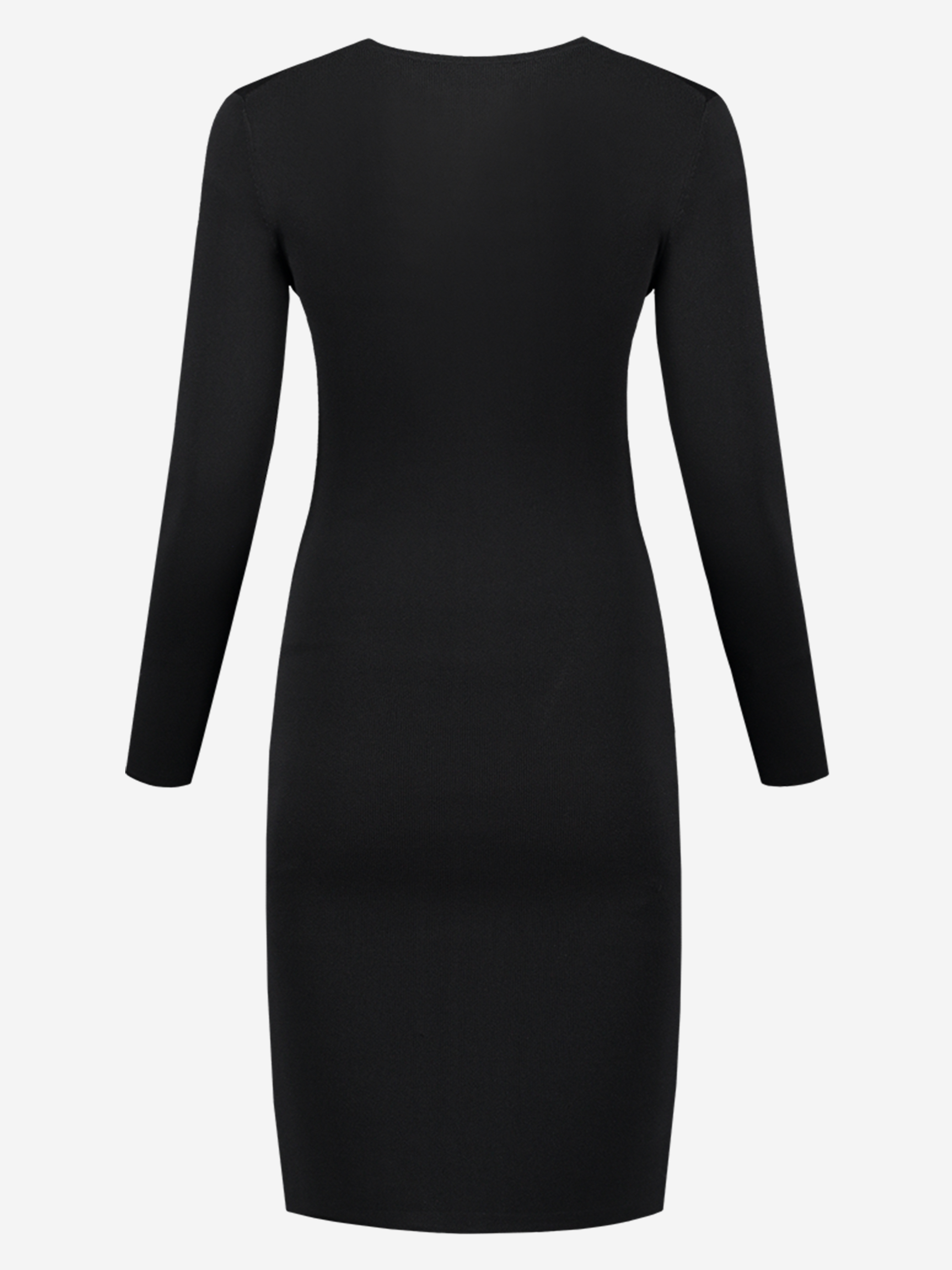 Black dress with v neckline