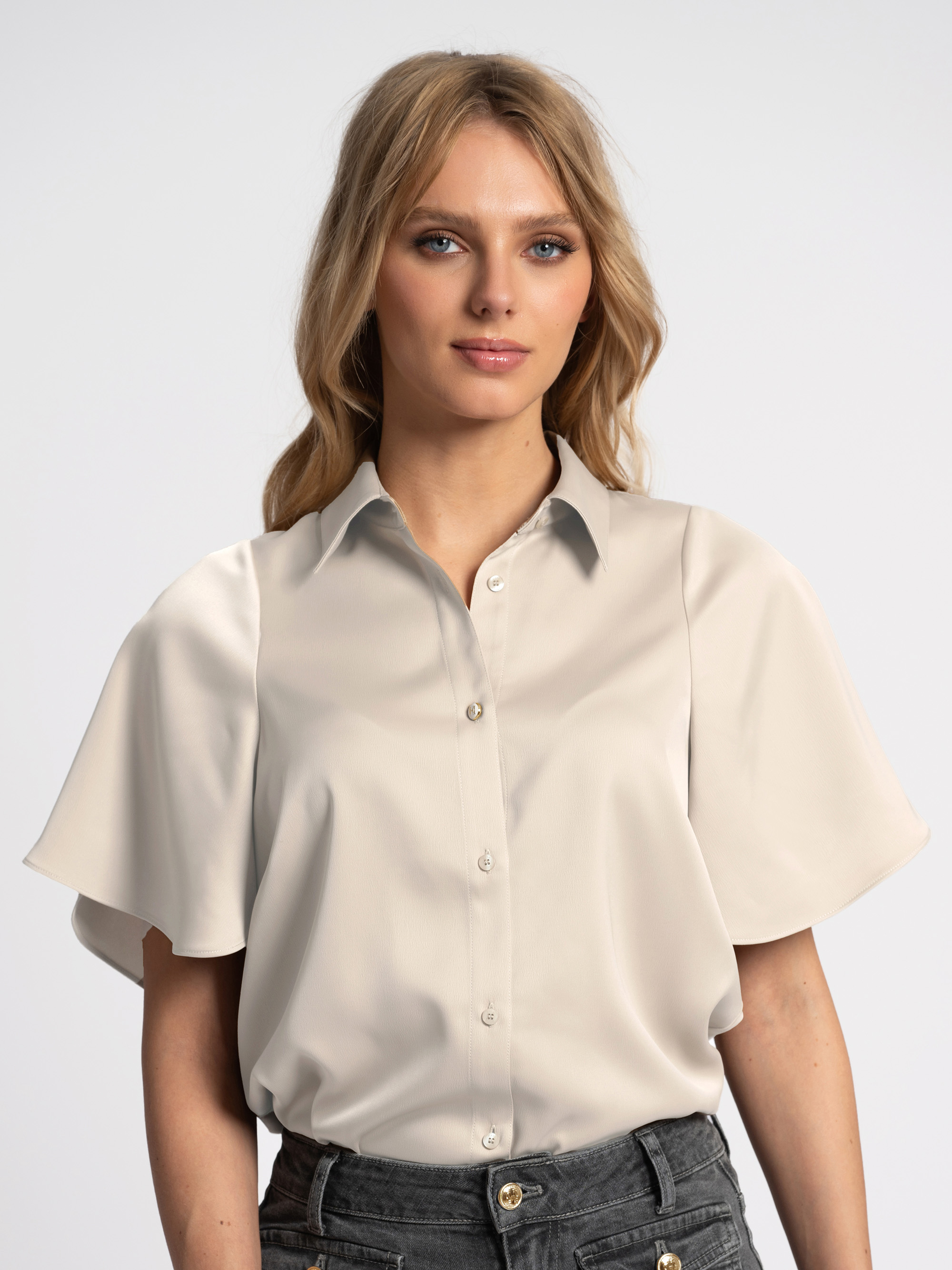 Blouse met wijde splitmouwen