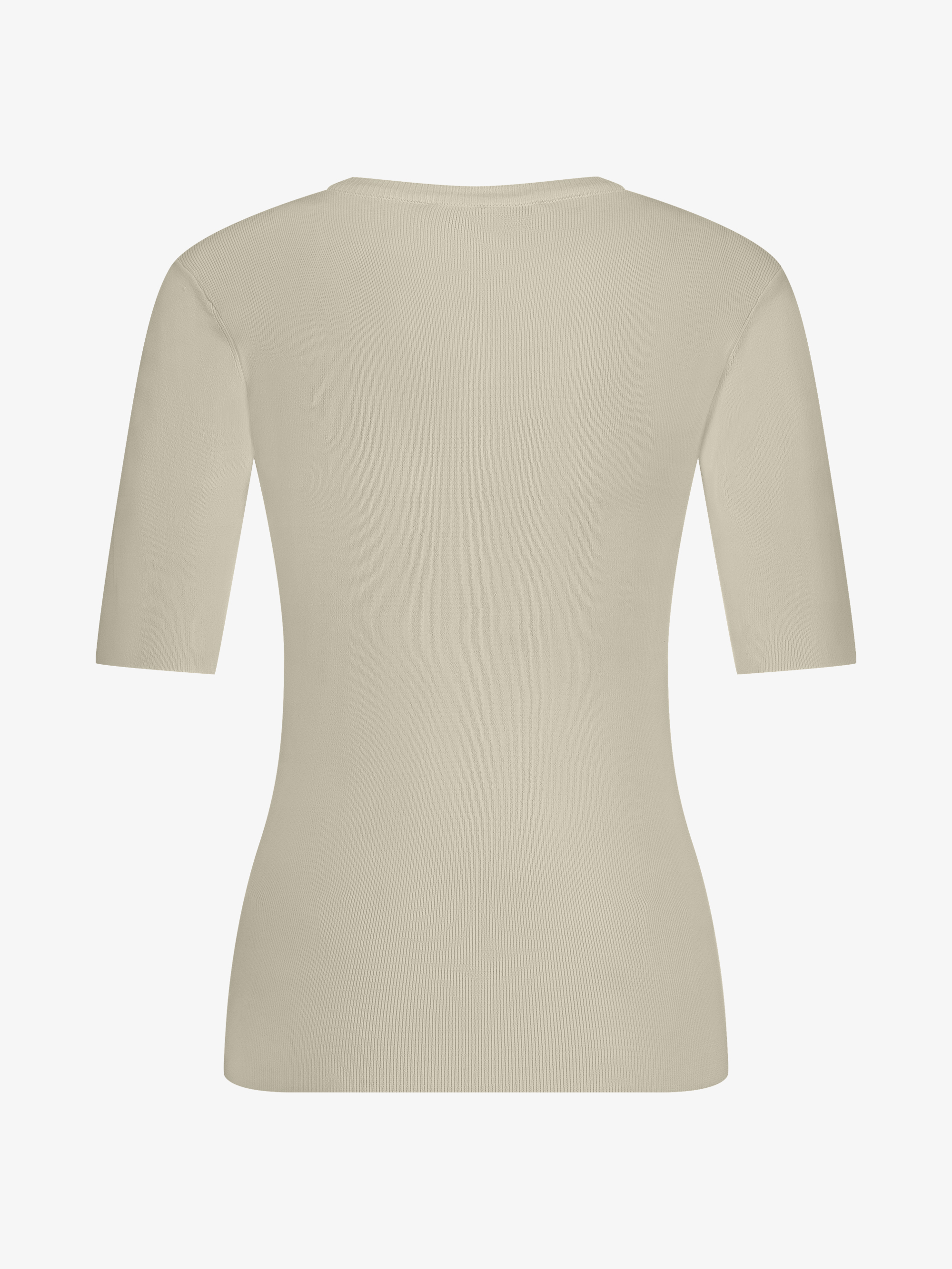 Geribde top met cut-out details en logo gespen