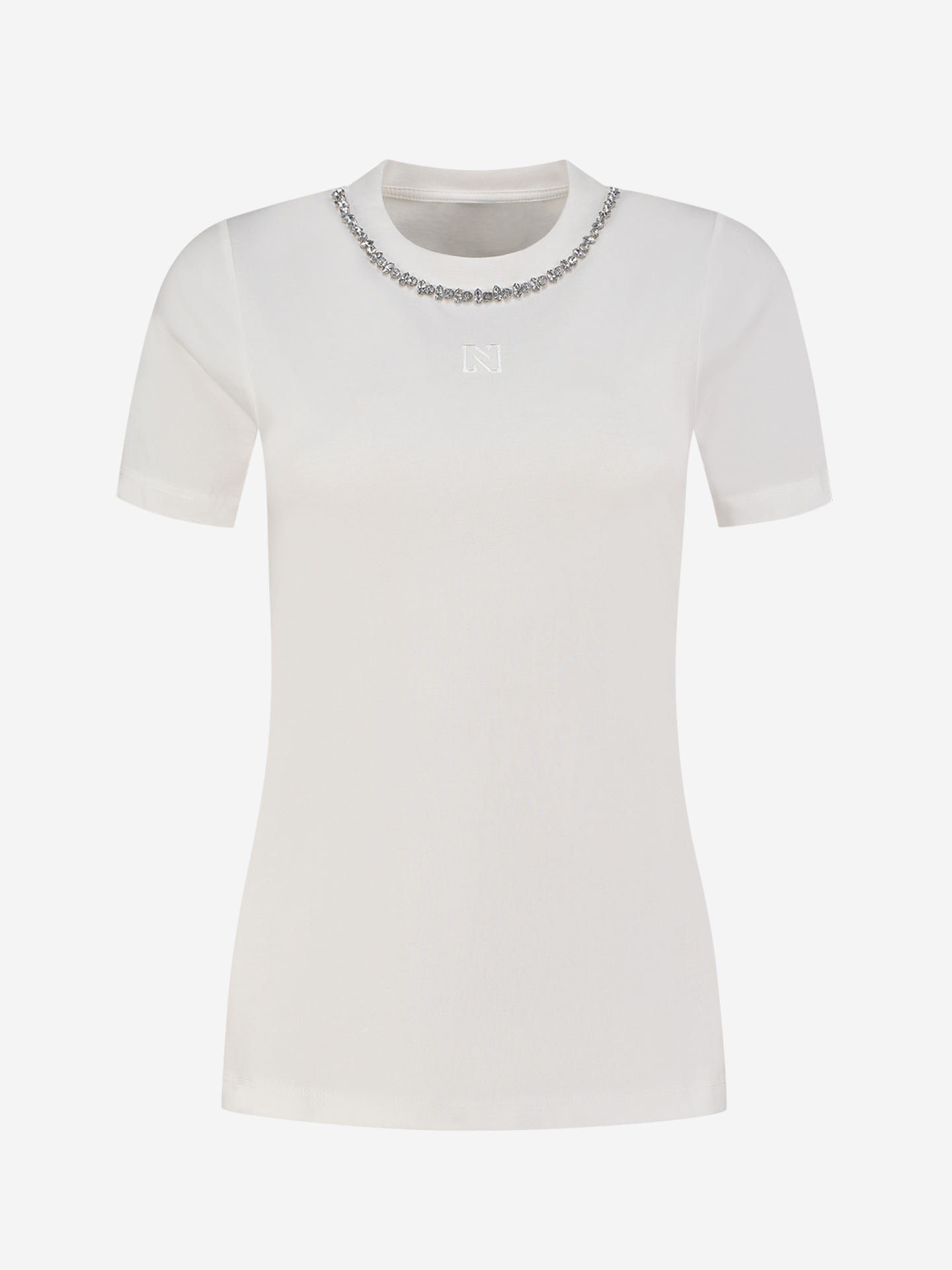 T-shirt with necklace detail